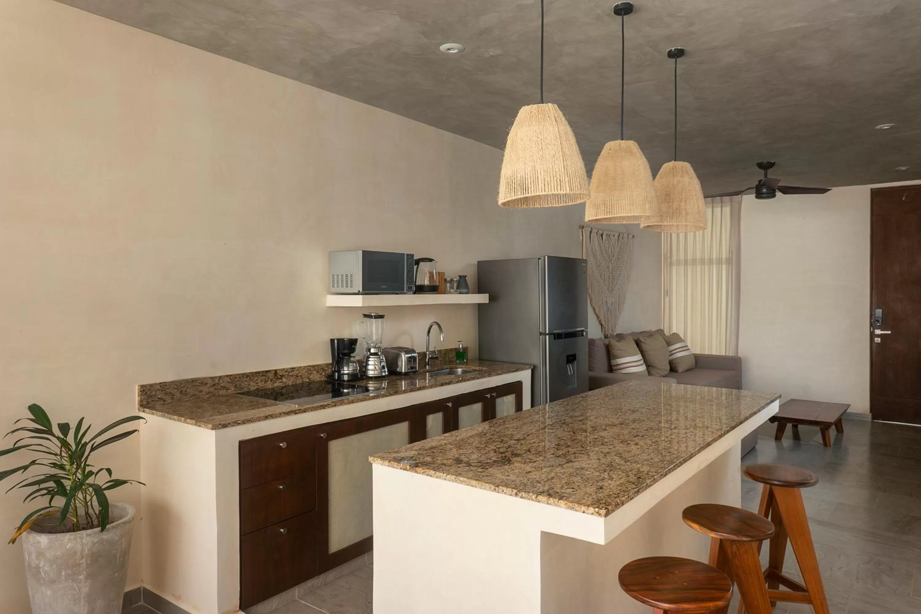 Living room, Kitchen/Kitchenette in ARUNA TULUM-Luxury Studios & Apartments