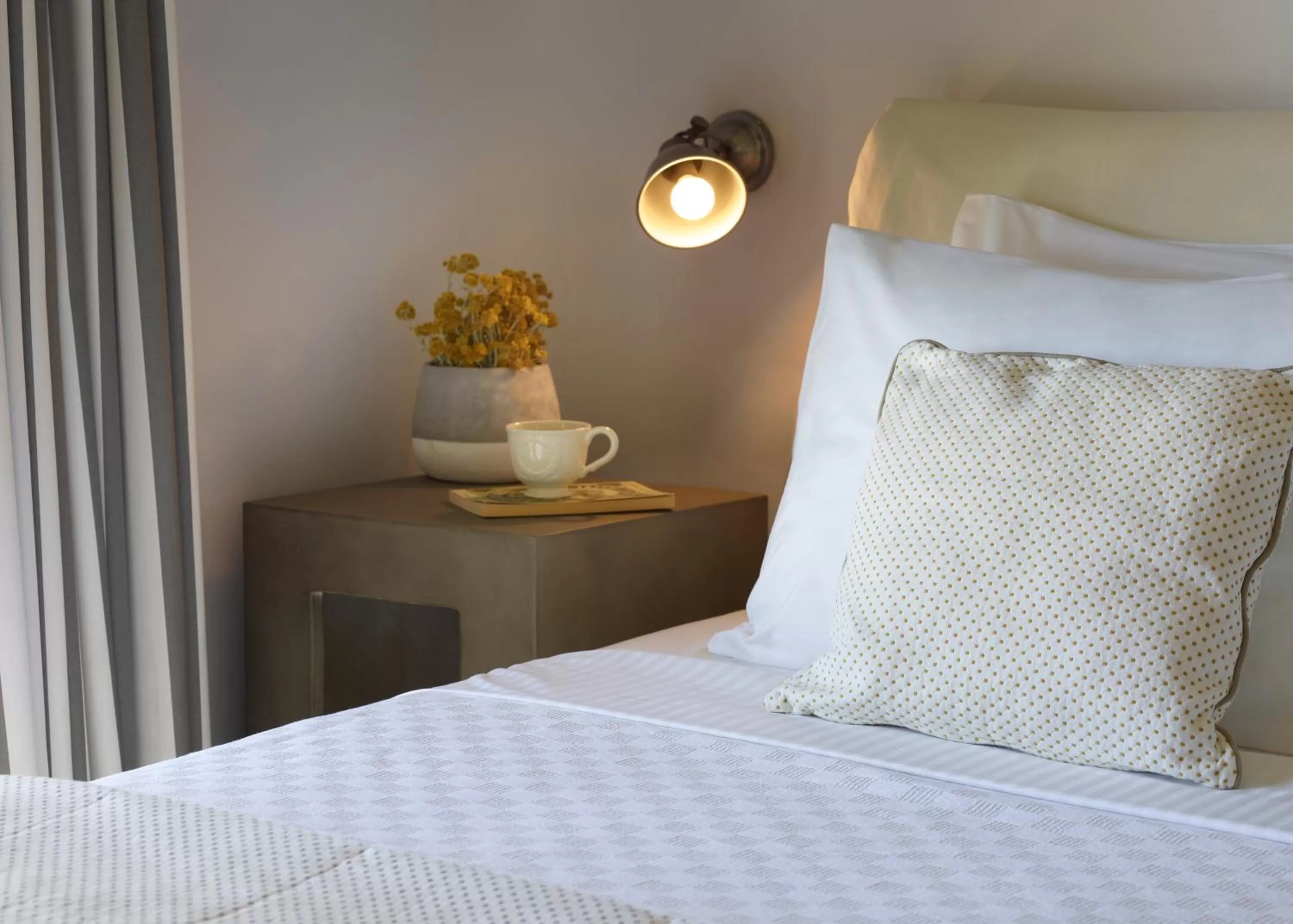 Bed in Aeolis Tinos Suites