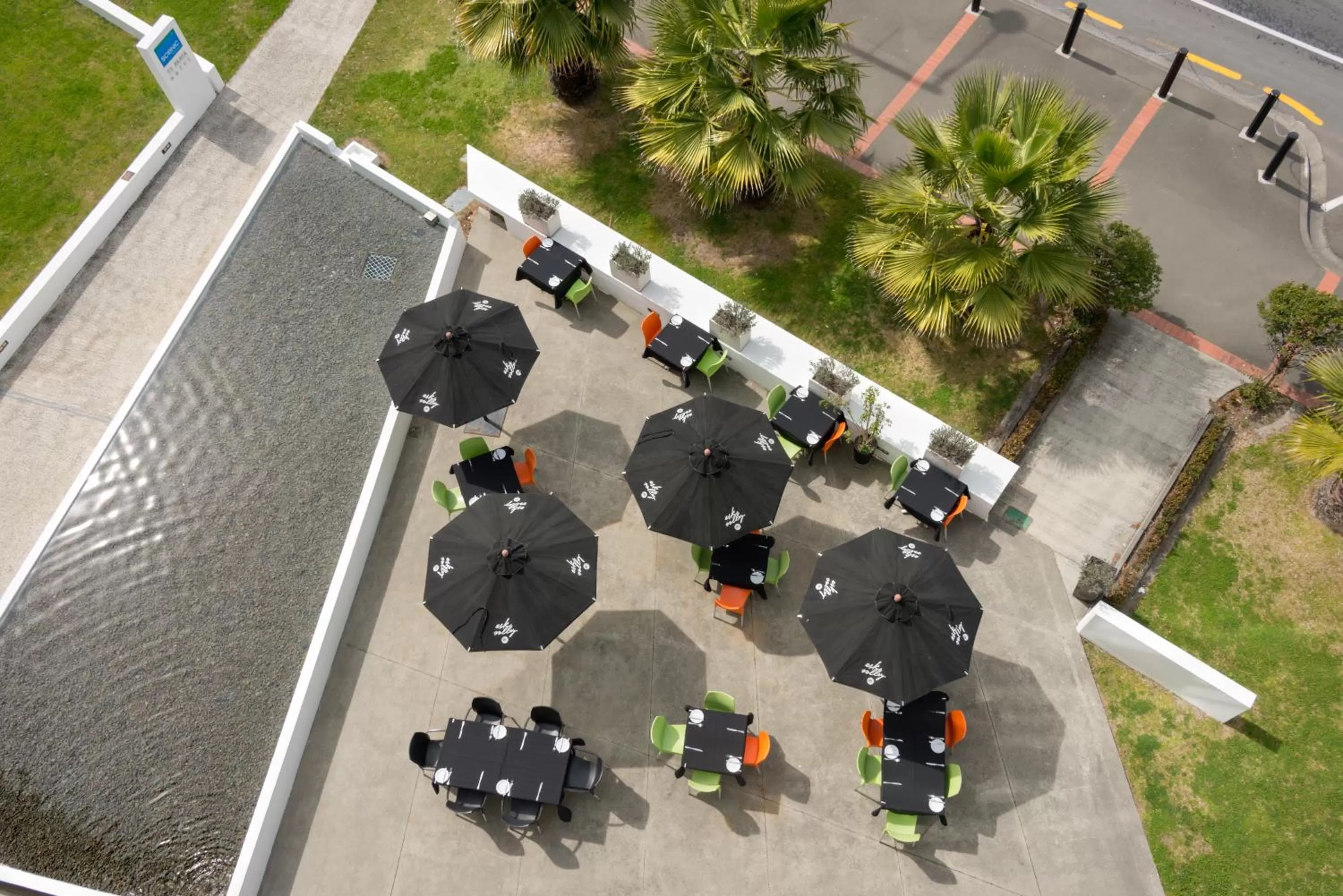 Patio in Scenic Hotel Te Pania