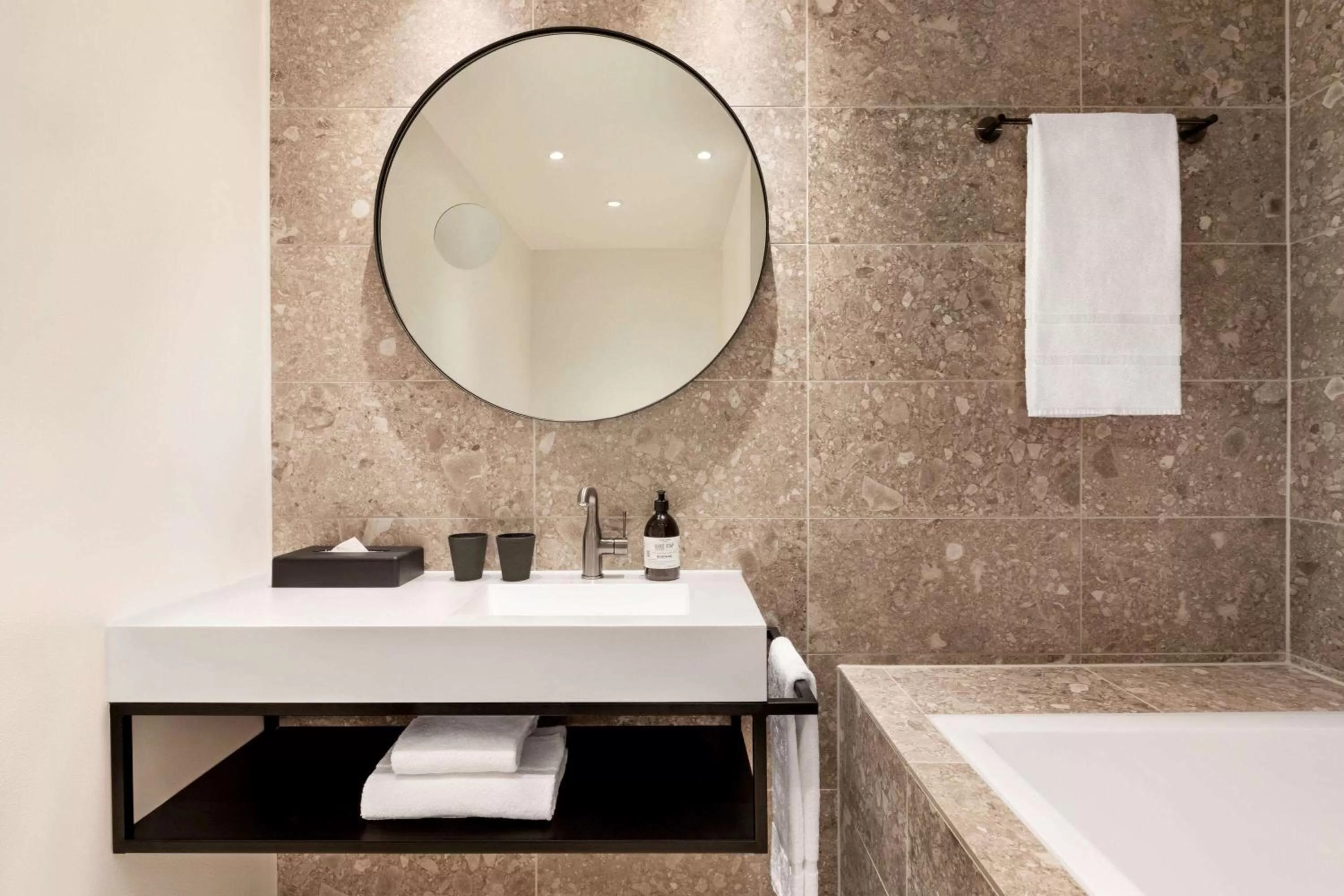 Bathroom in Comwell Copenhagen Portside Dolce by Wyndham