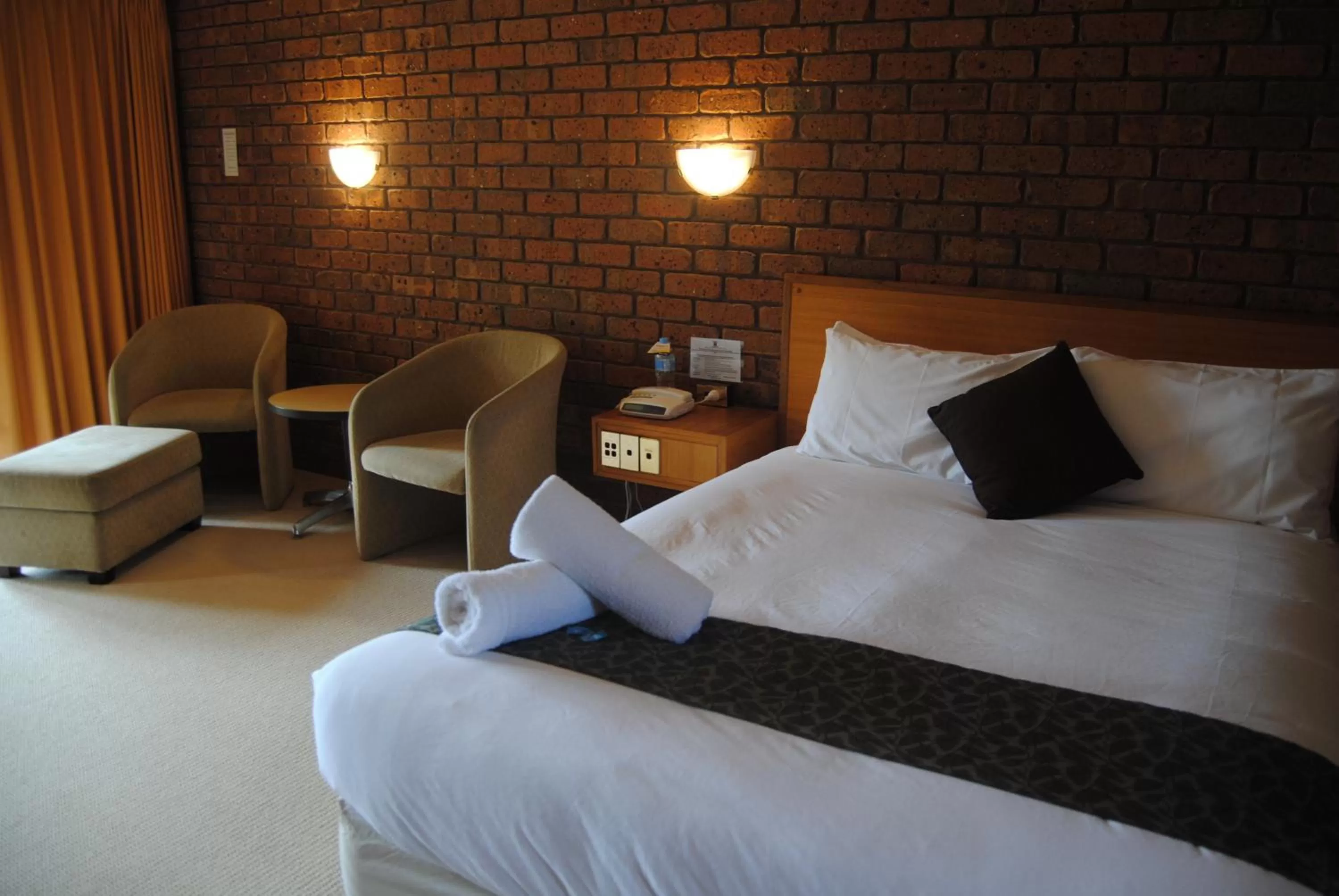 Bed in Grange Burn Motel