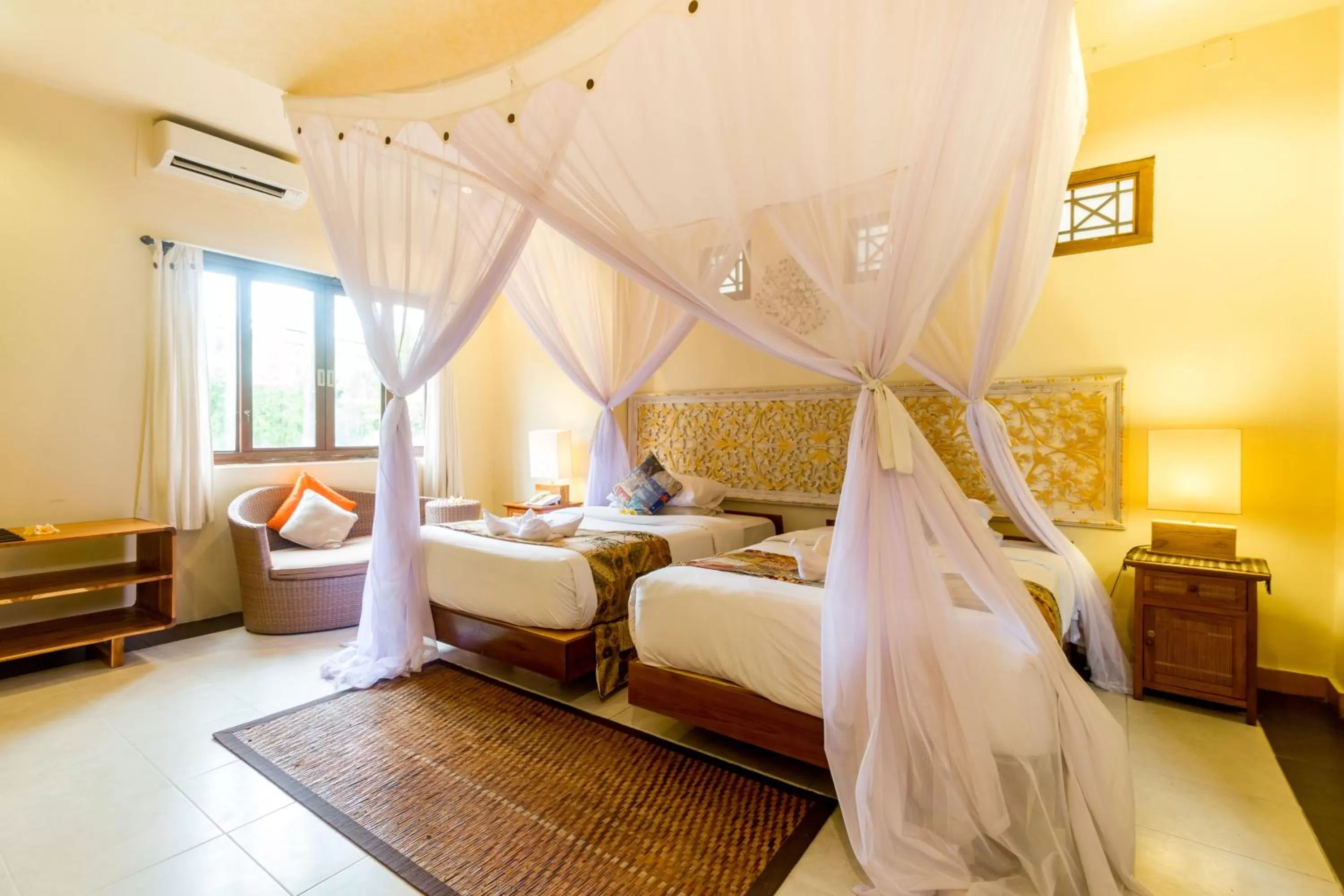 Bed in Ubud Aura Retreat