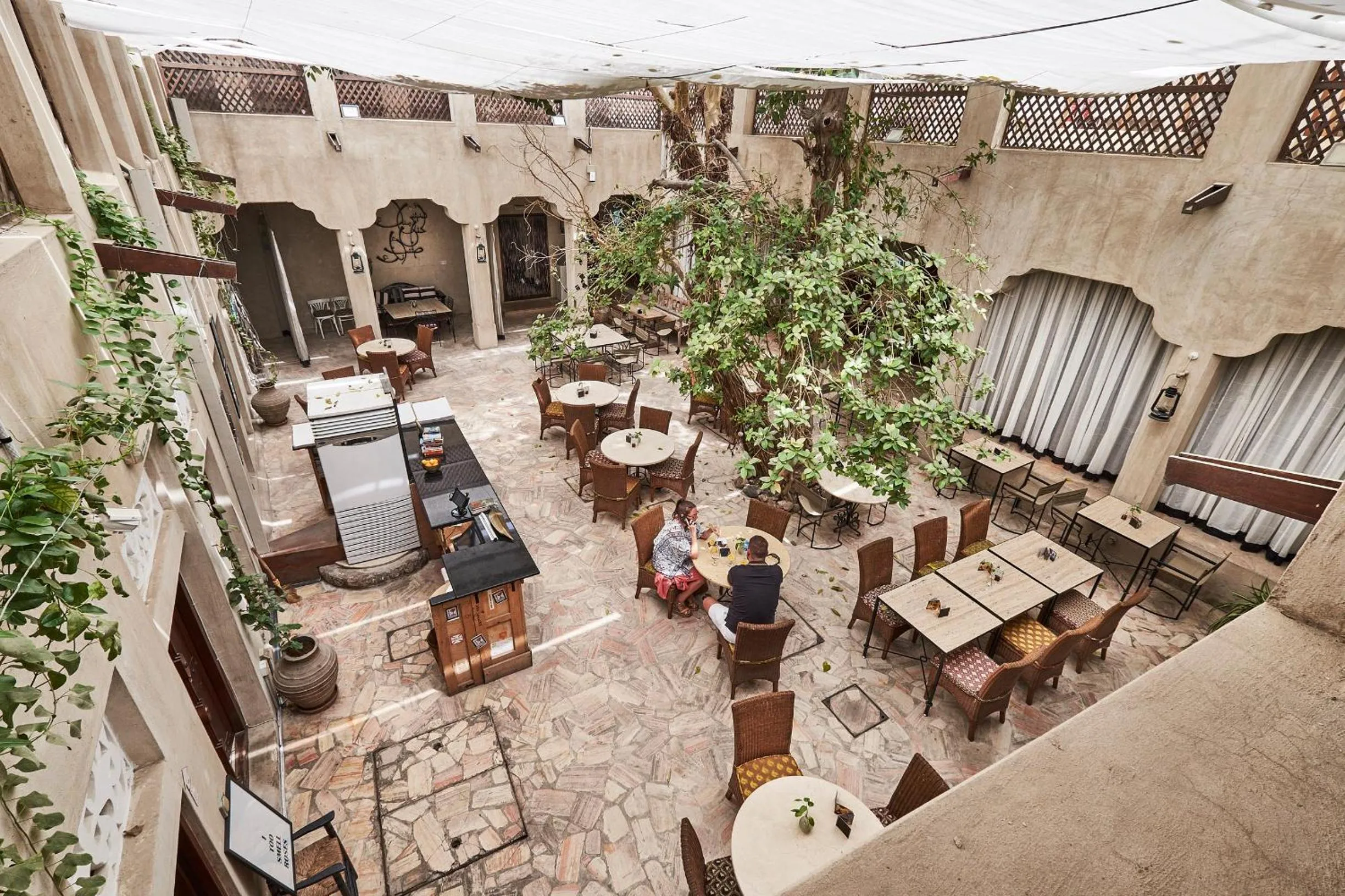 Inner courtyard view in XVA Art Hotel