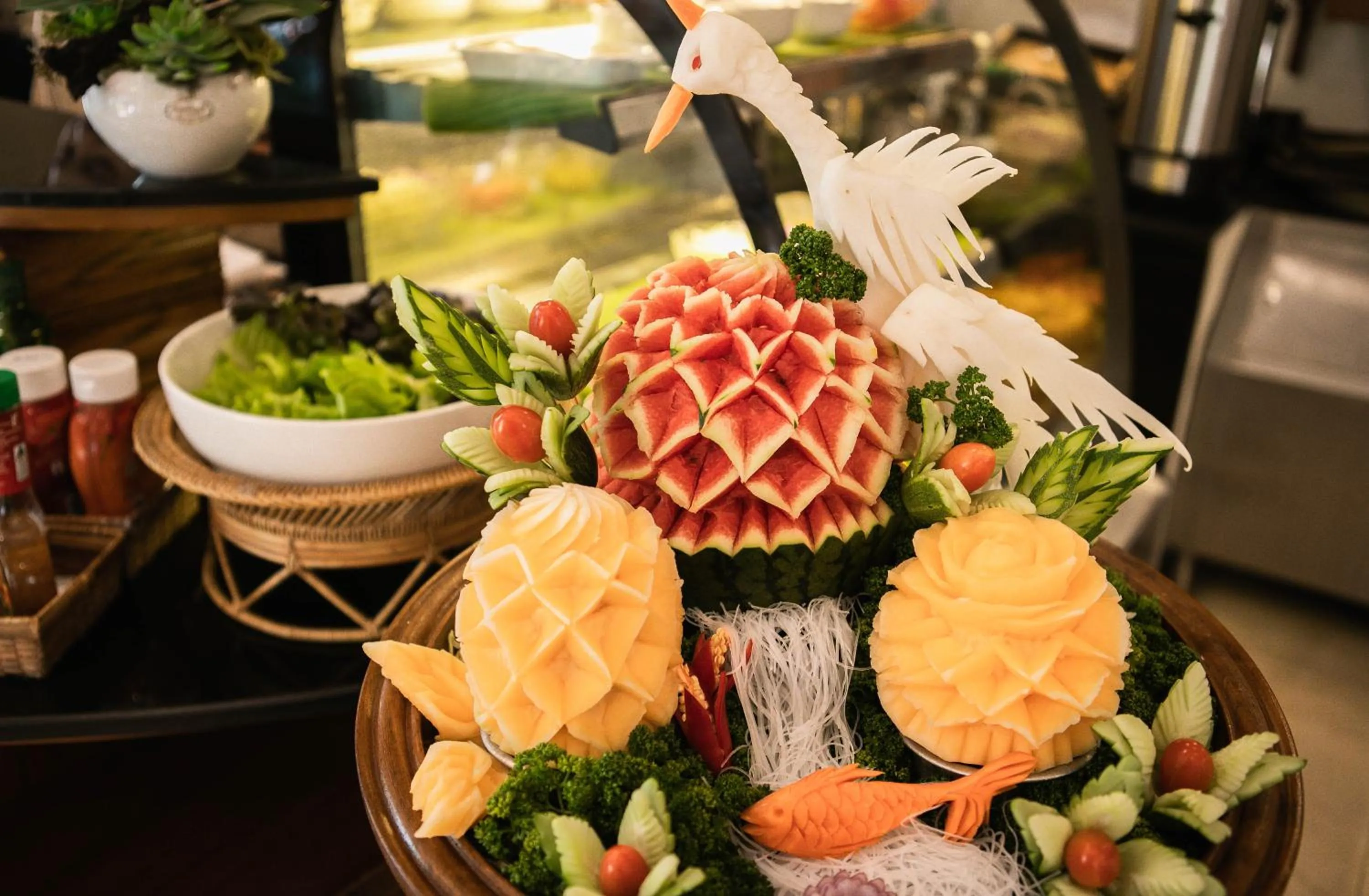 Buffet breakfast in Pingviman Hotel