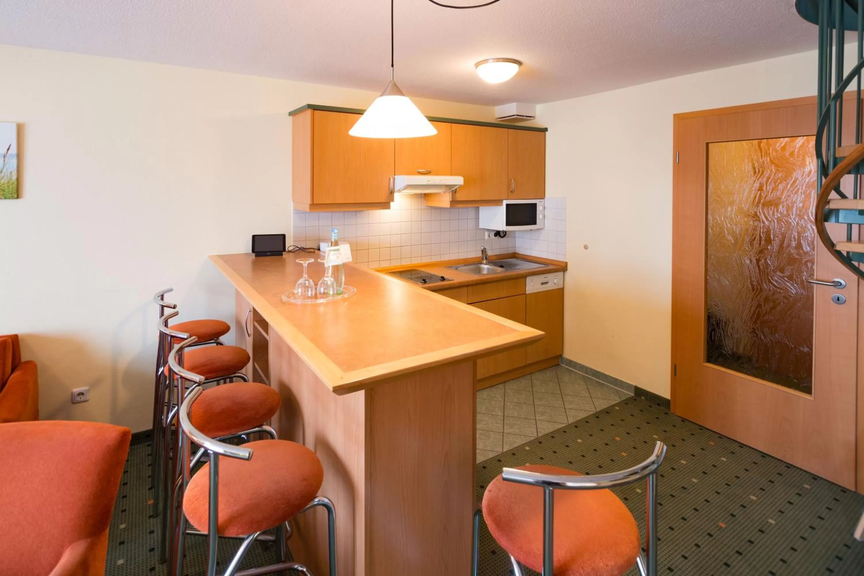 Kitchen/Kitchenette in Am Weststrand Apartmenthaus Waldeck