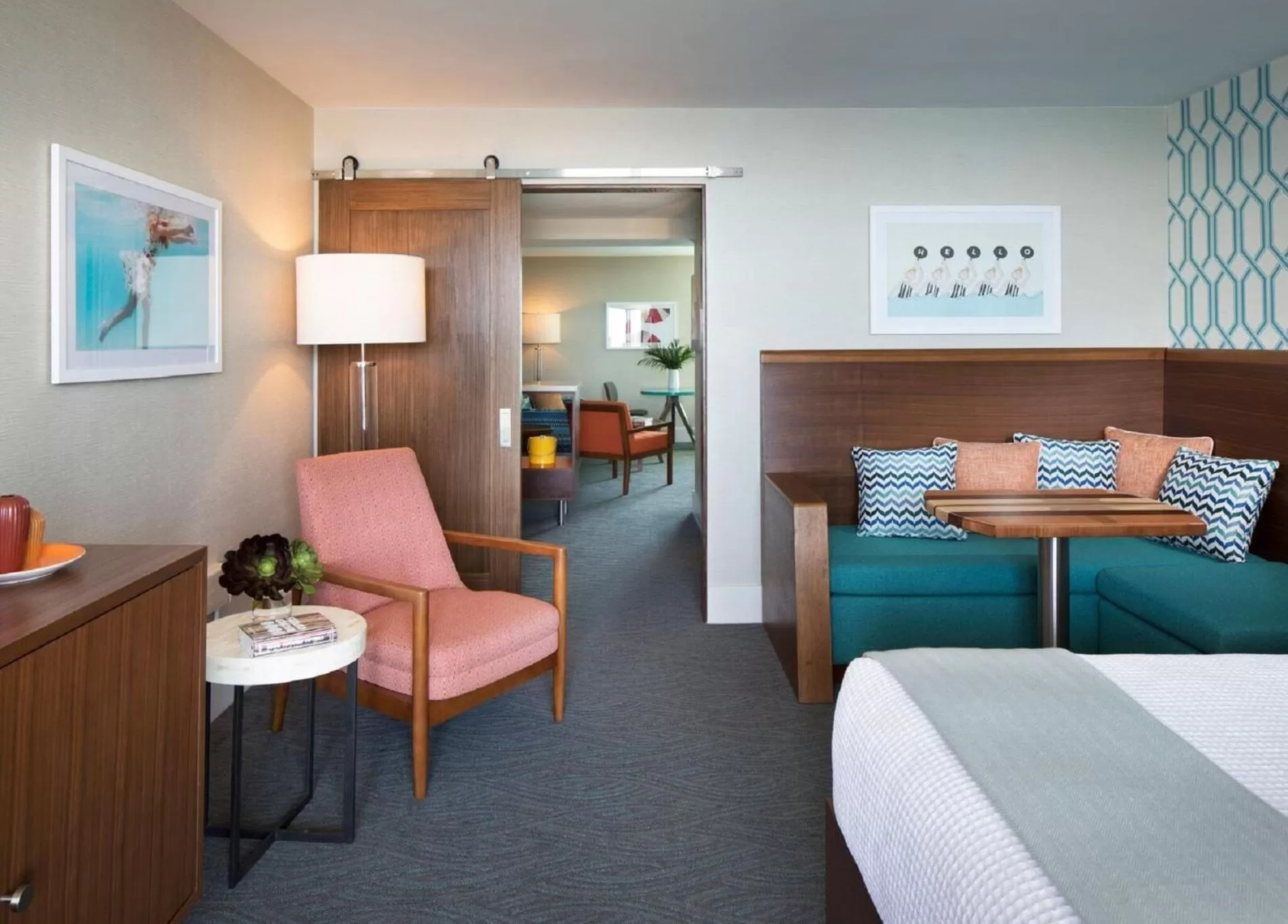 Bed in Dream Inn Santa Cruz