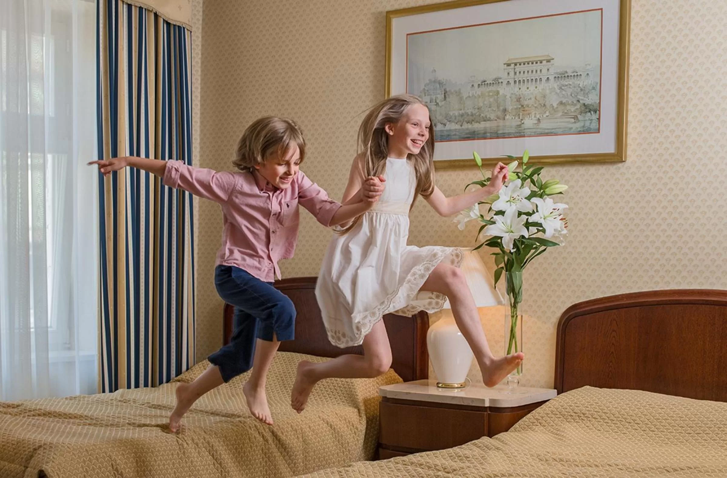 People, Bed in Grand Hotel