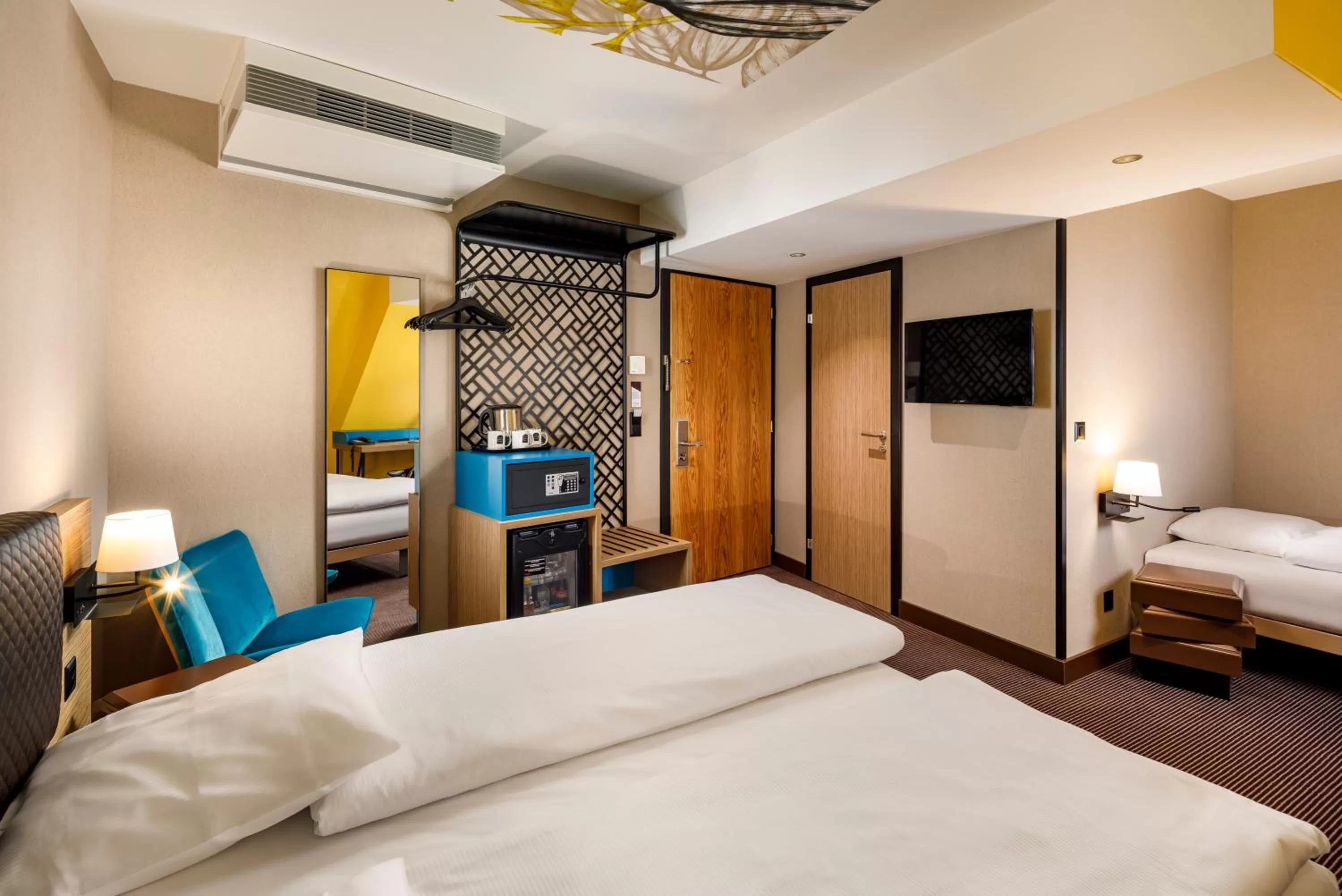 Bedroom, Bed in Swiss Chocolate by Fassbind Zurich