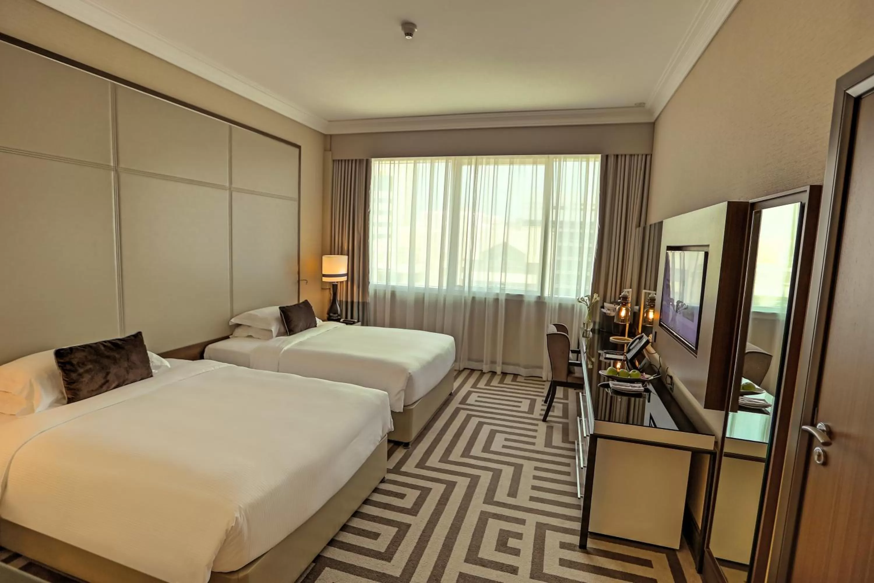 Bathroom, Bed in Al Maha Arjaan by Rotana