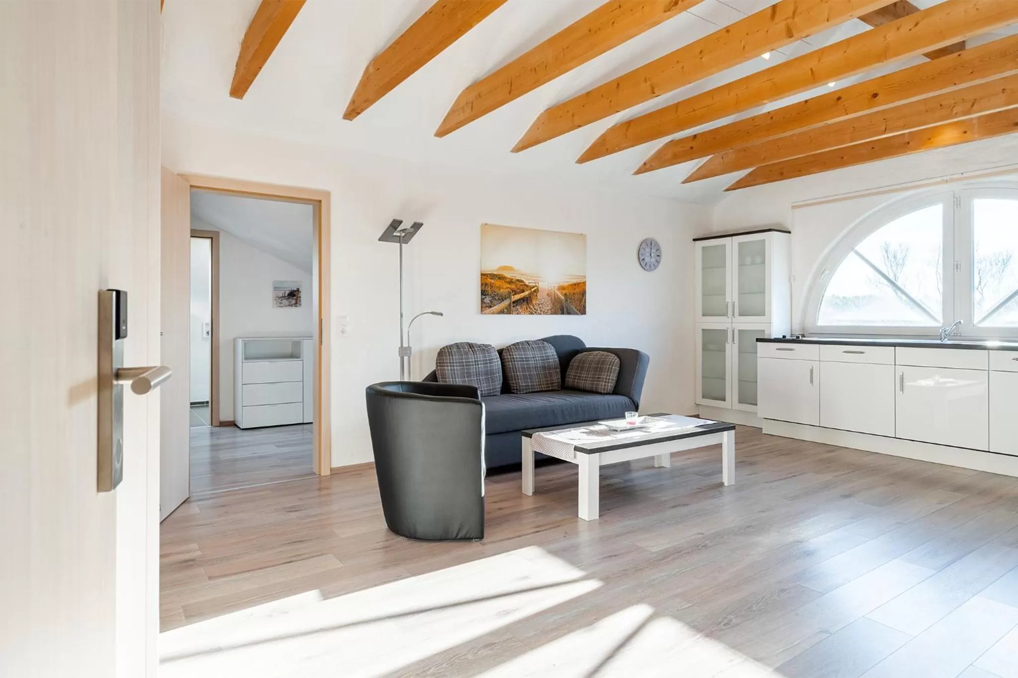 Living room in Villa Moorstern am Badesee Tannenhausen