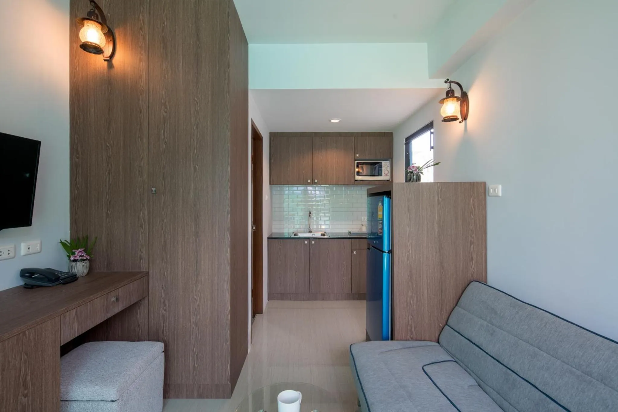 Kitchen or kitchenette in Peace Blue Naiharn Naturist Resort Phuket SHA Extra Plus