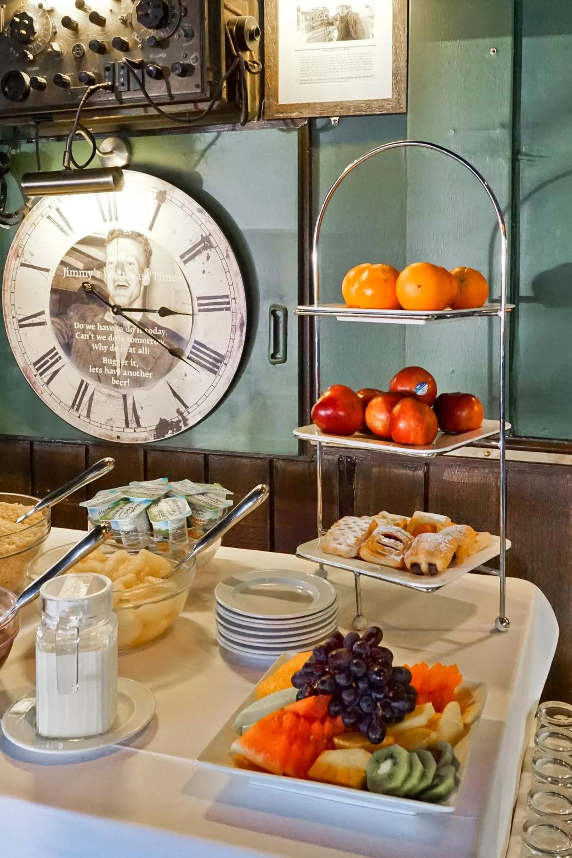 Continental breakfast in Pavilions Hotel