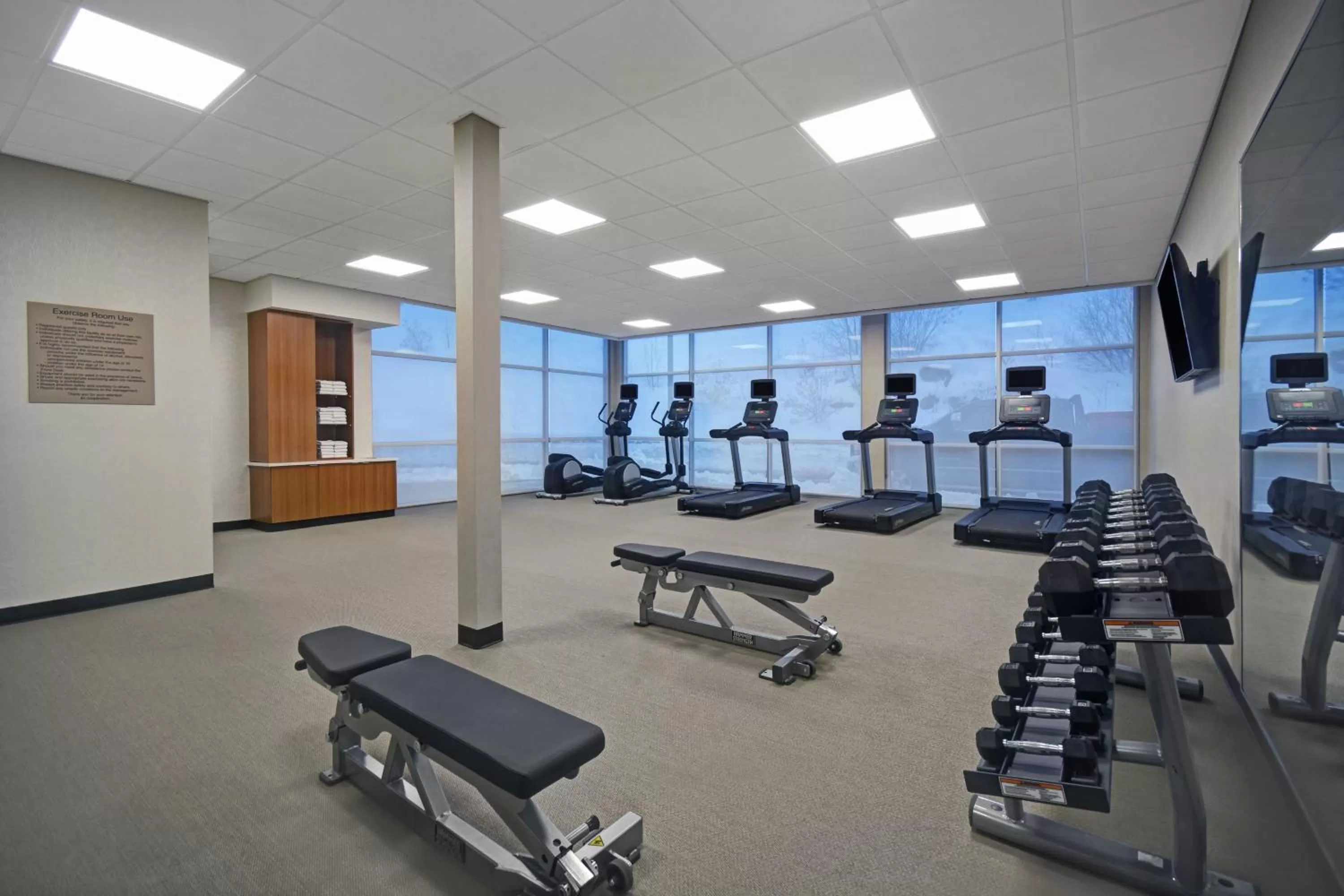 Fitness centre/facilities in SpringHill Suites by Marriott Hartford Cromwell