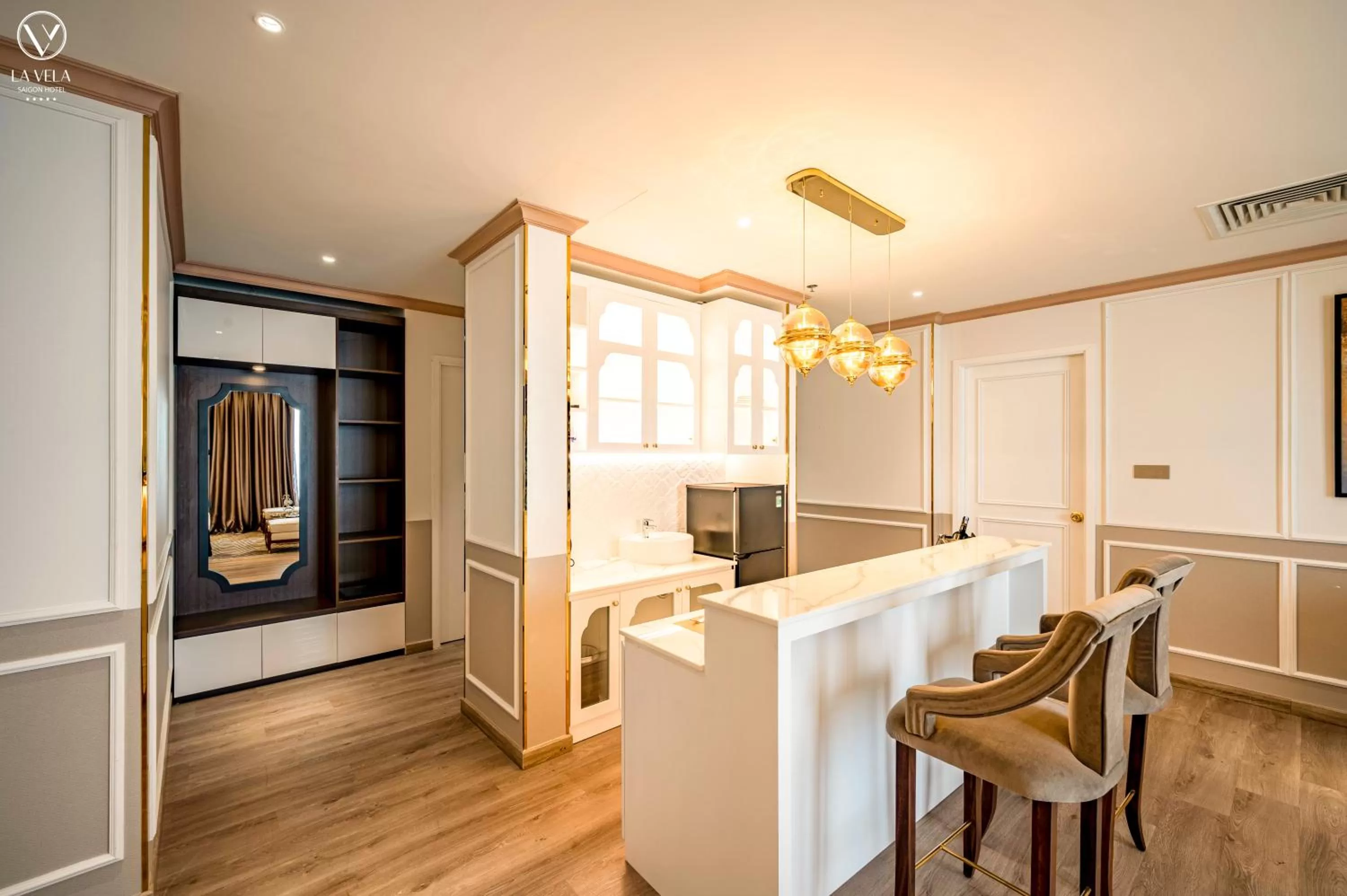 Living room in La Vela Saigon Hotel