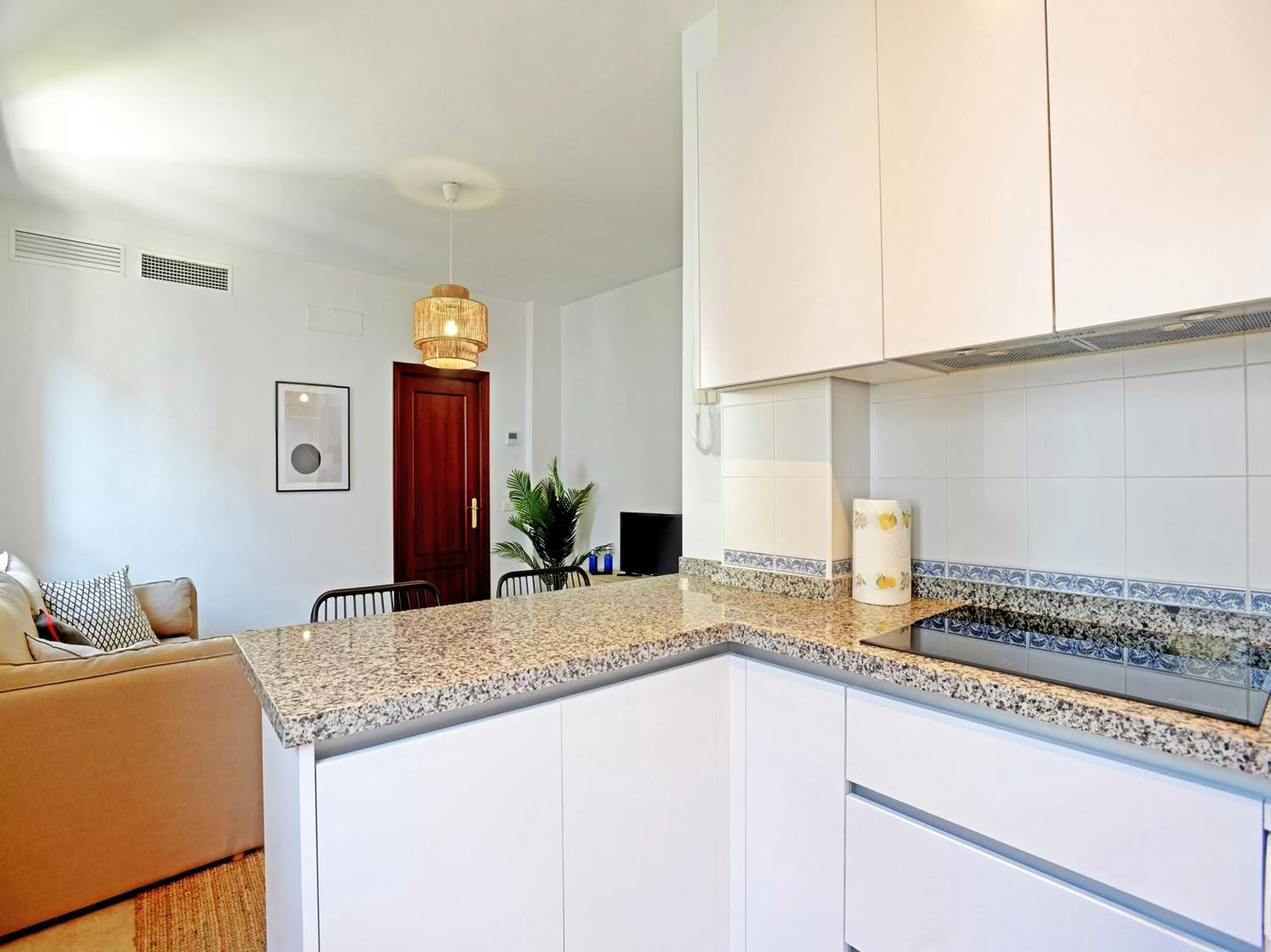 Kitchen or kitchenette in Apartamentos Santiago