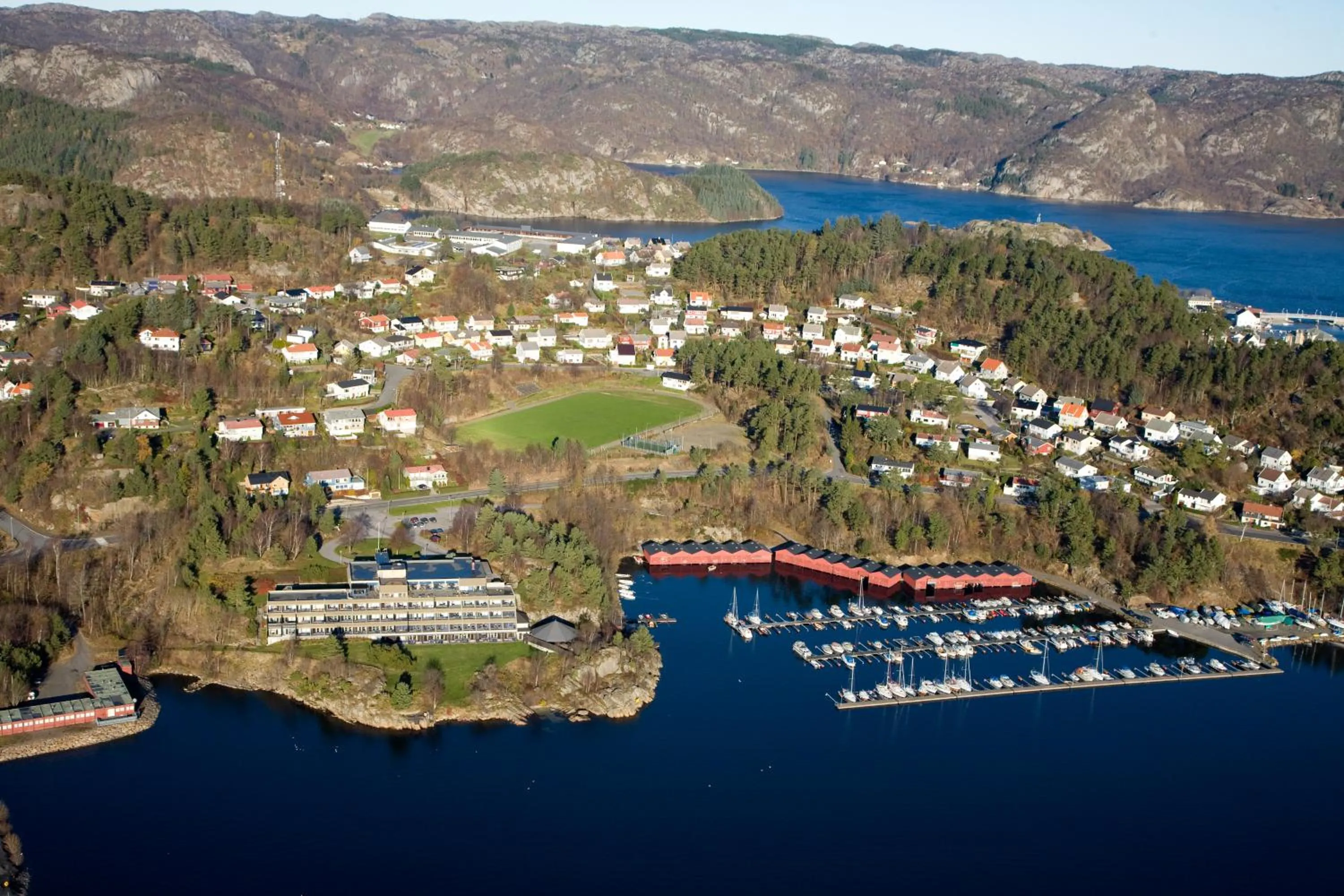 Bird's eye view in Farsund Fjordhotel