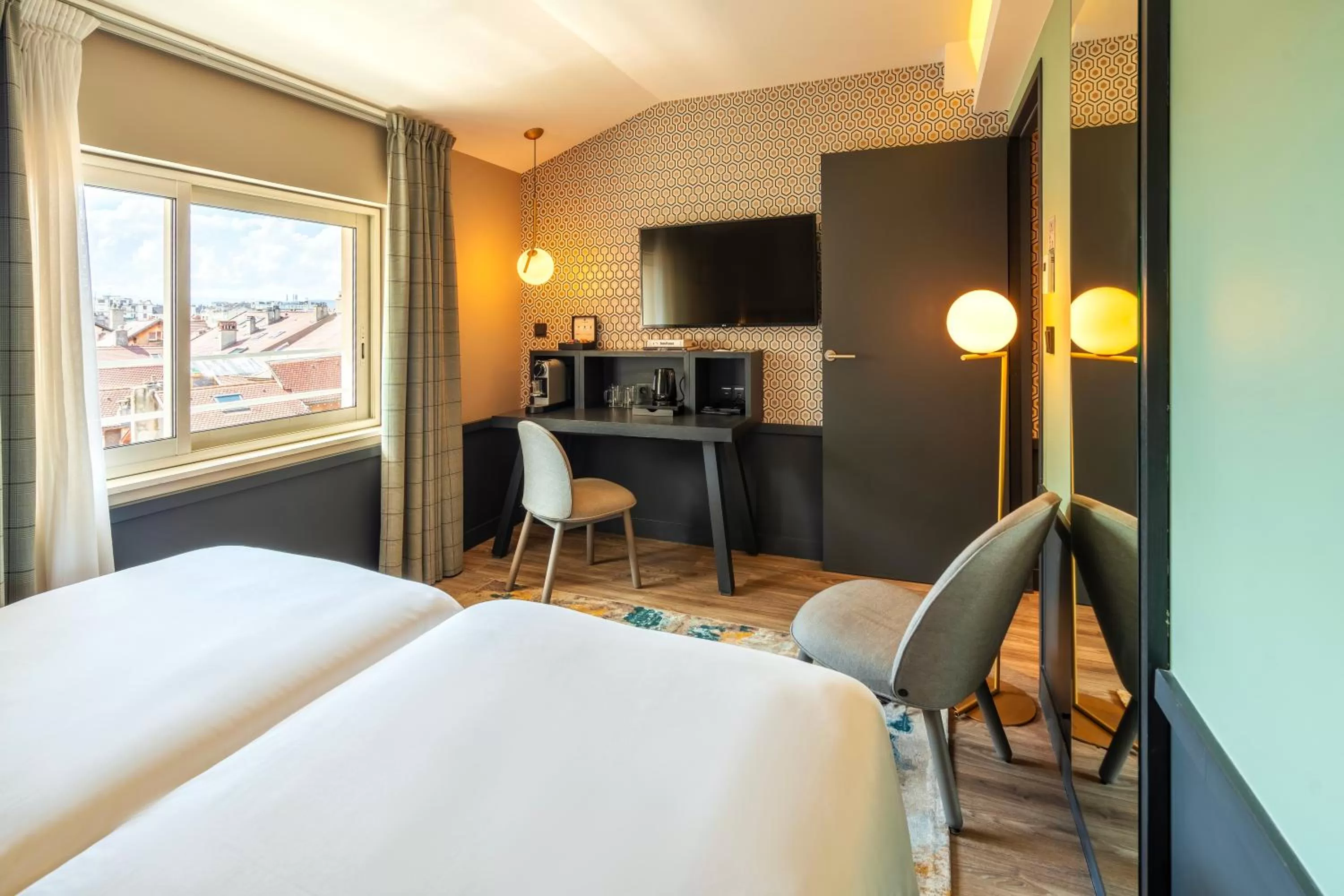 Bedroom, Bed in Le Splendid Hotel Lac D'Annecy - Handwritten Collection