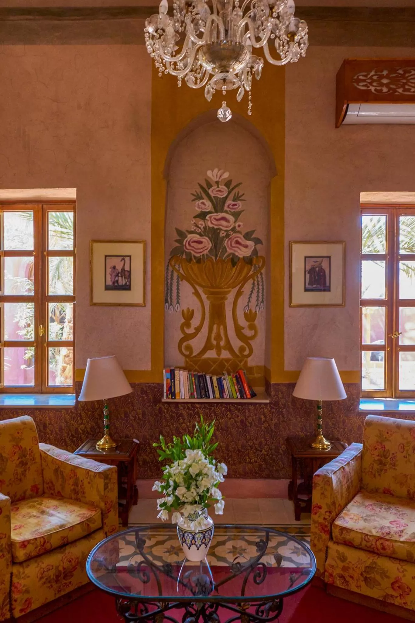 Library in Al Moudira Hotel