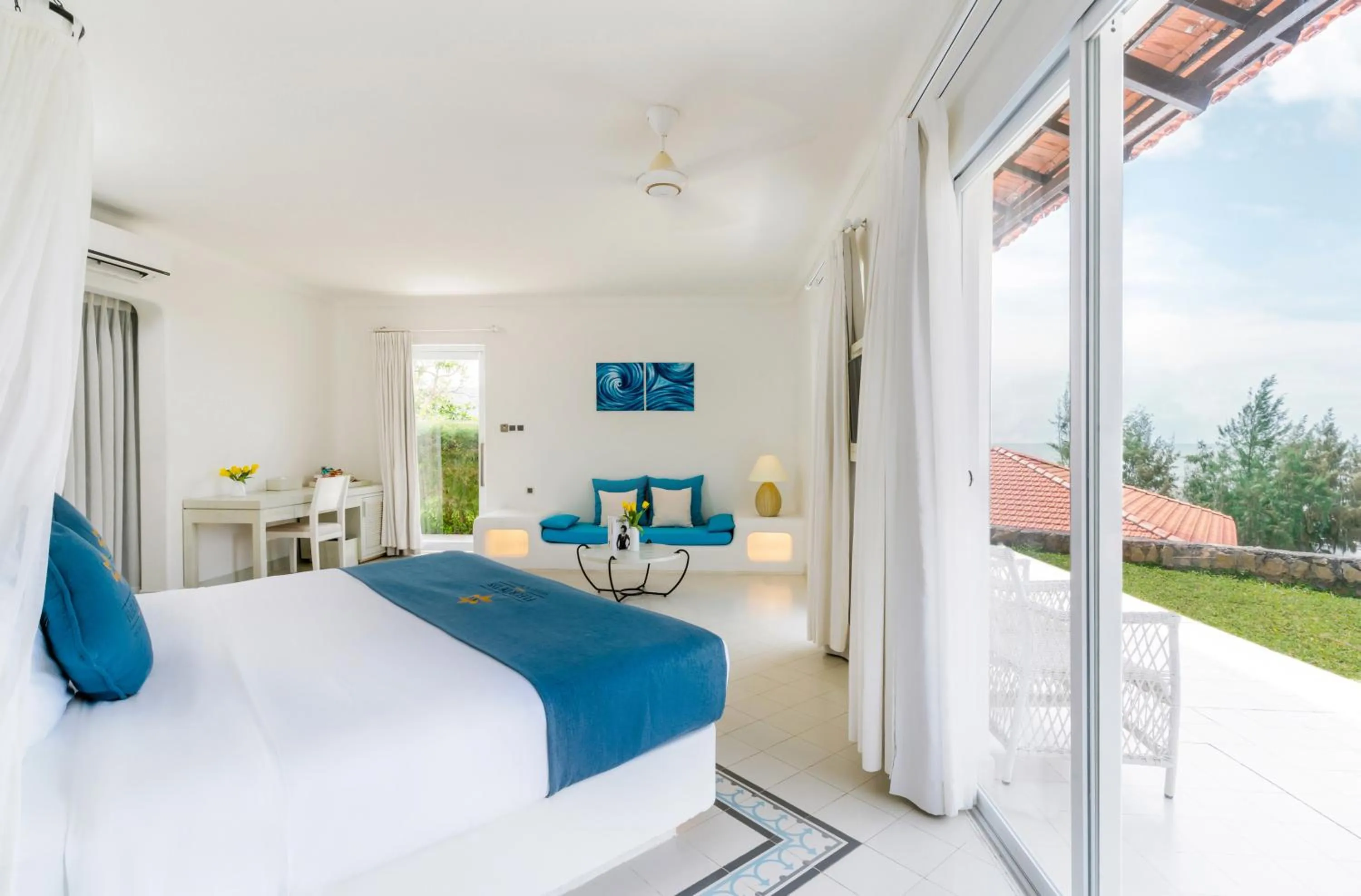 View (from property/room), Bed in Fleur de Lys Resort & Spa Long Hai