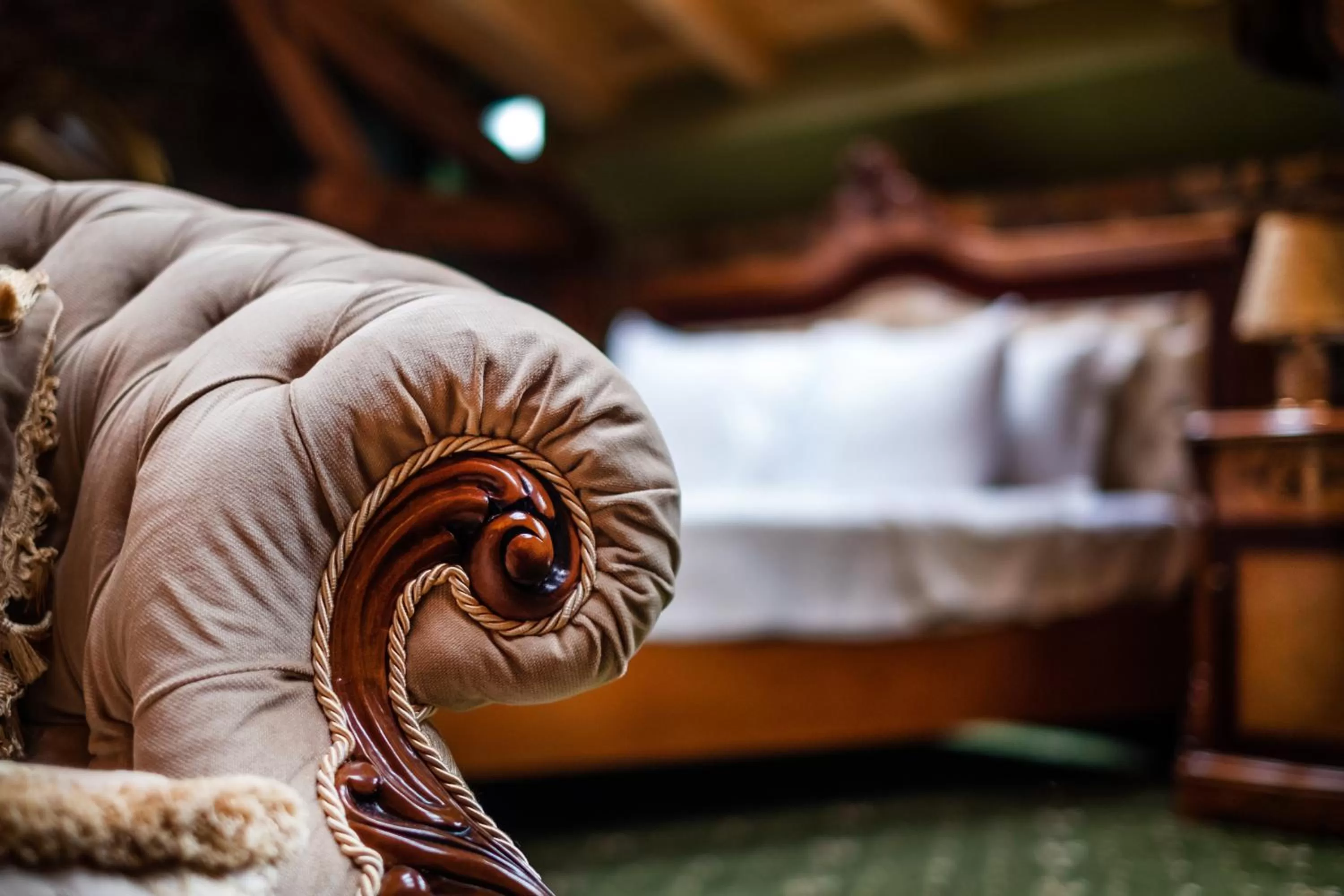 Decorative detail, Bed in JMR Royal -Luxury Rooms & Private Sauna