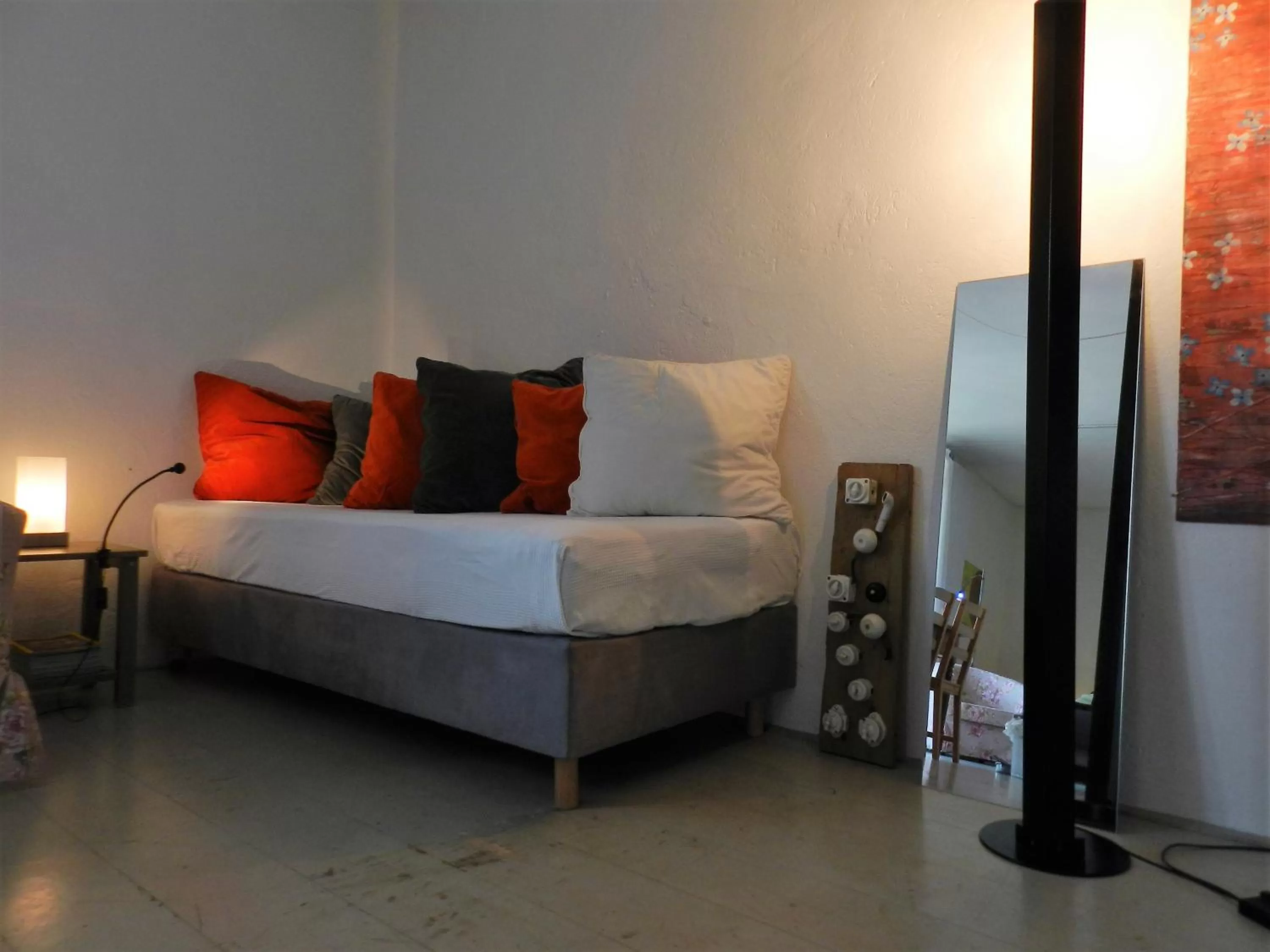 Bed in Blue Wall BnB