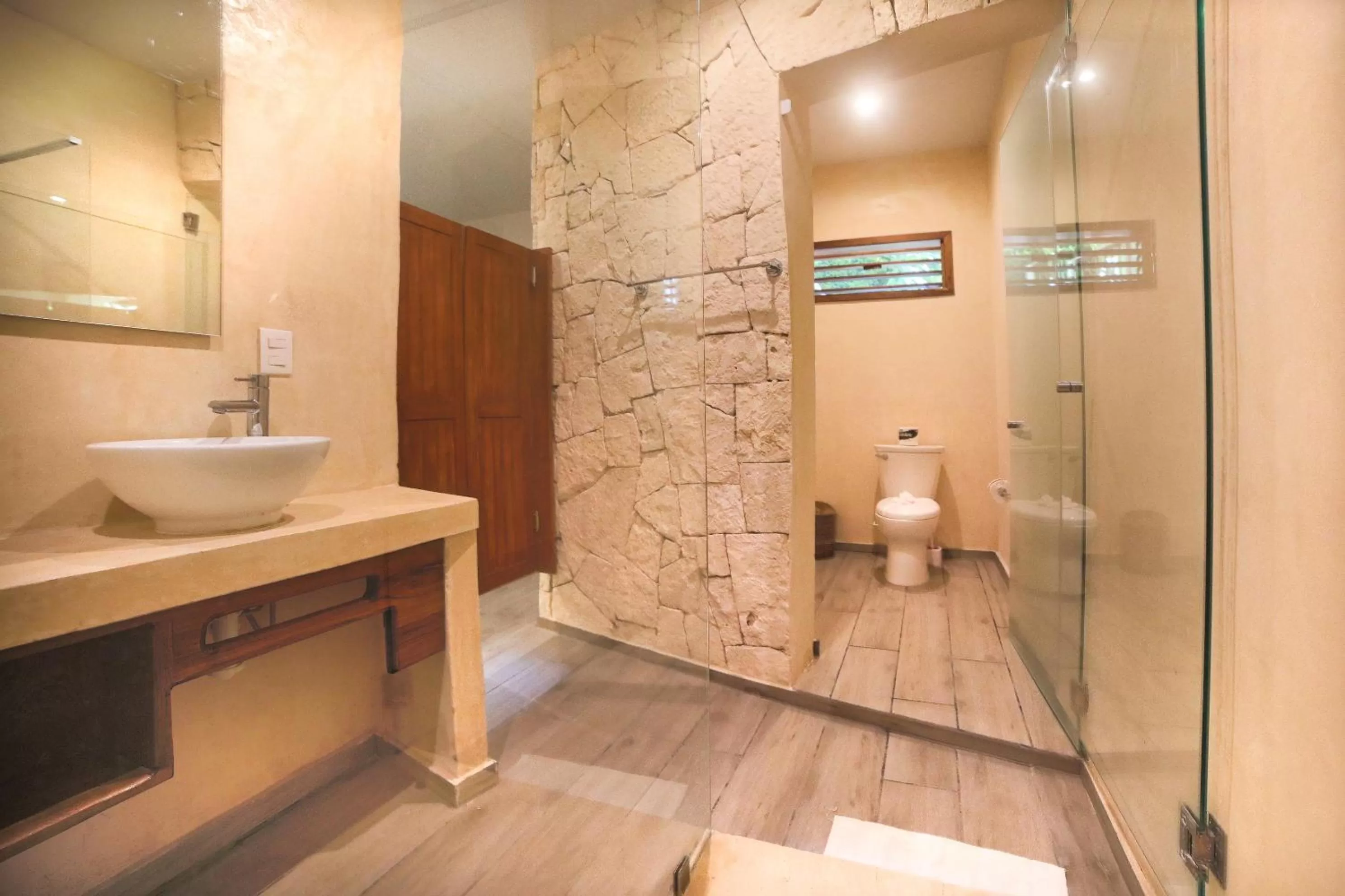 Bathroom in Playa Canek Beachfront Eco Hotel