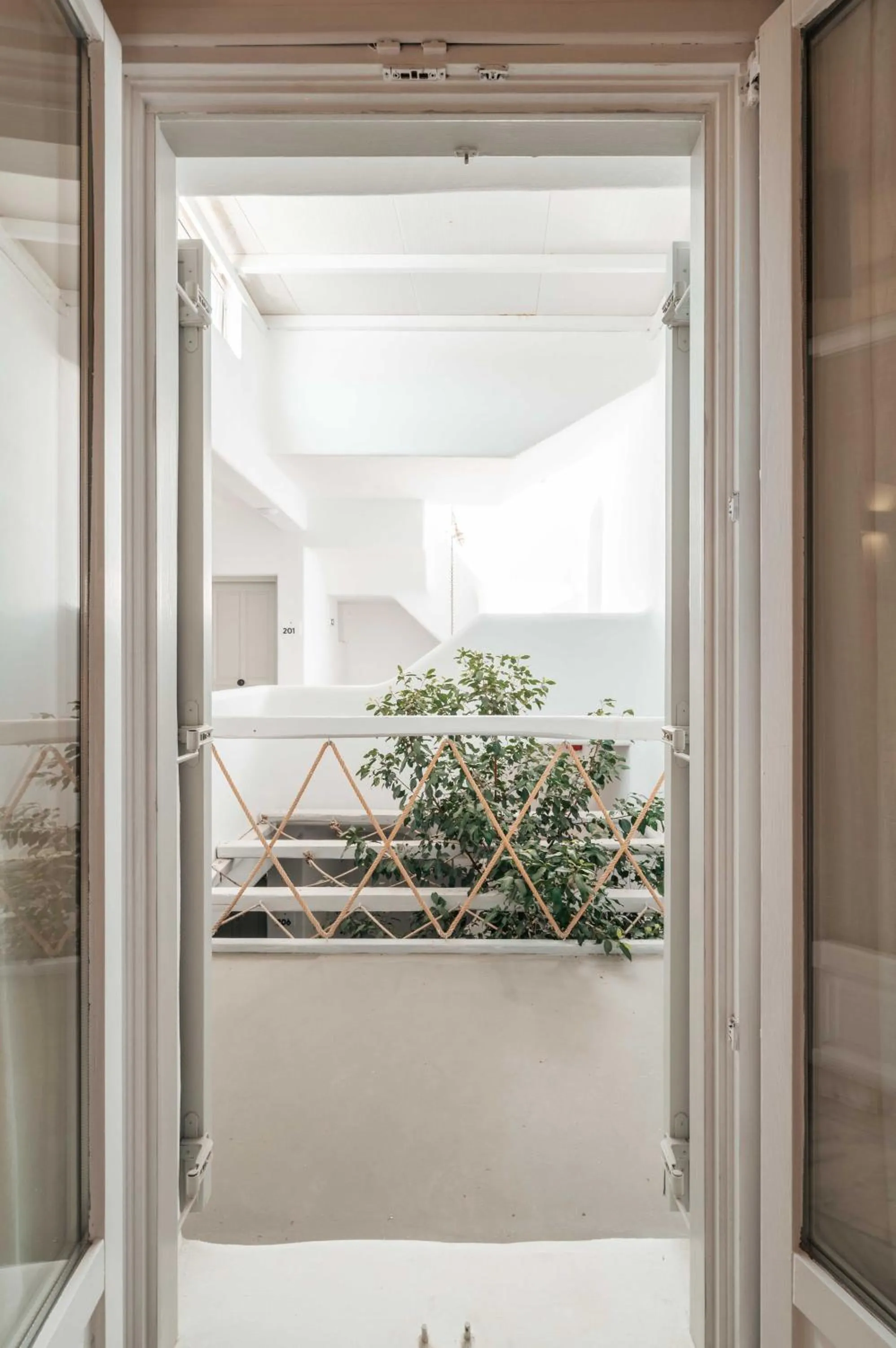 View (from property/room), Bed in Mr & Mrs White Mykonos