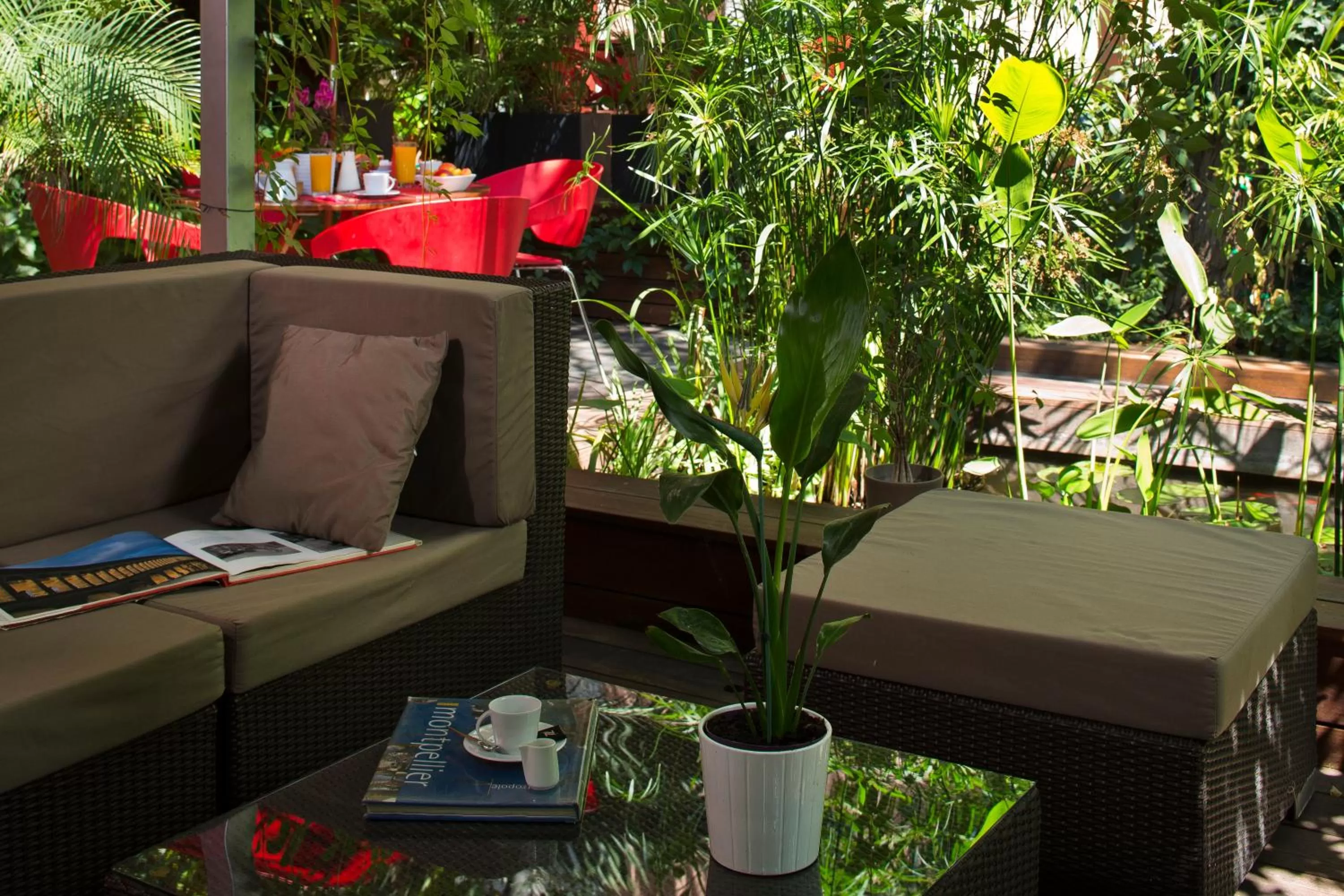Patio in Hotel des Arceaux