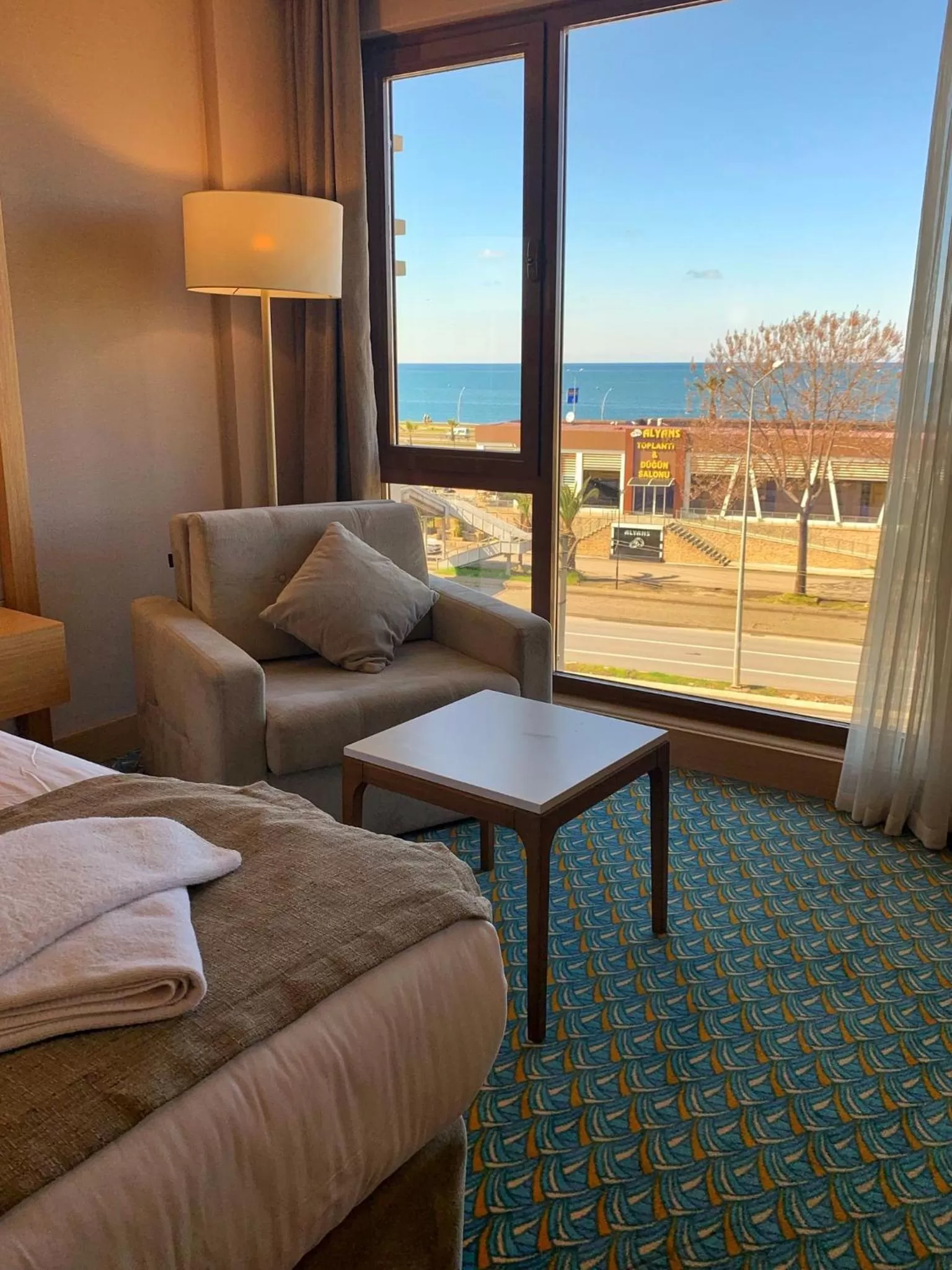 View (from property/room), Bed in Blue Sea Hotel