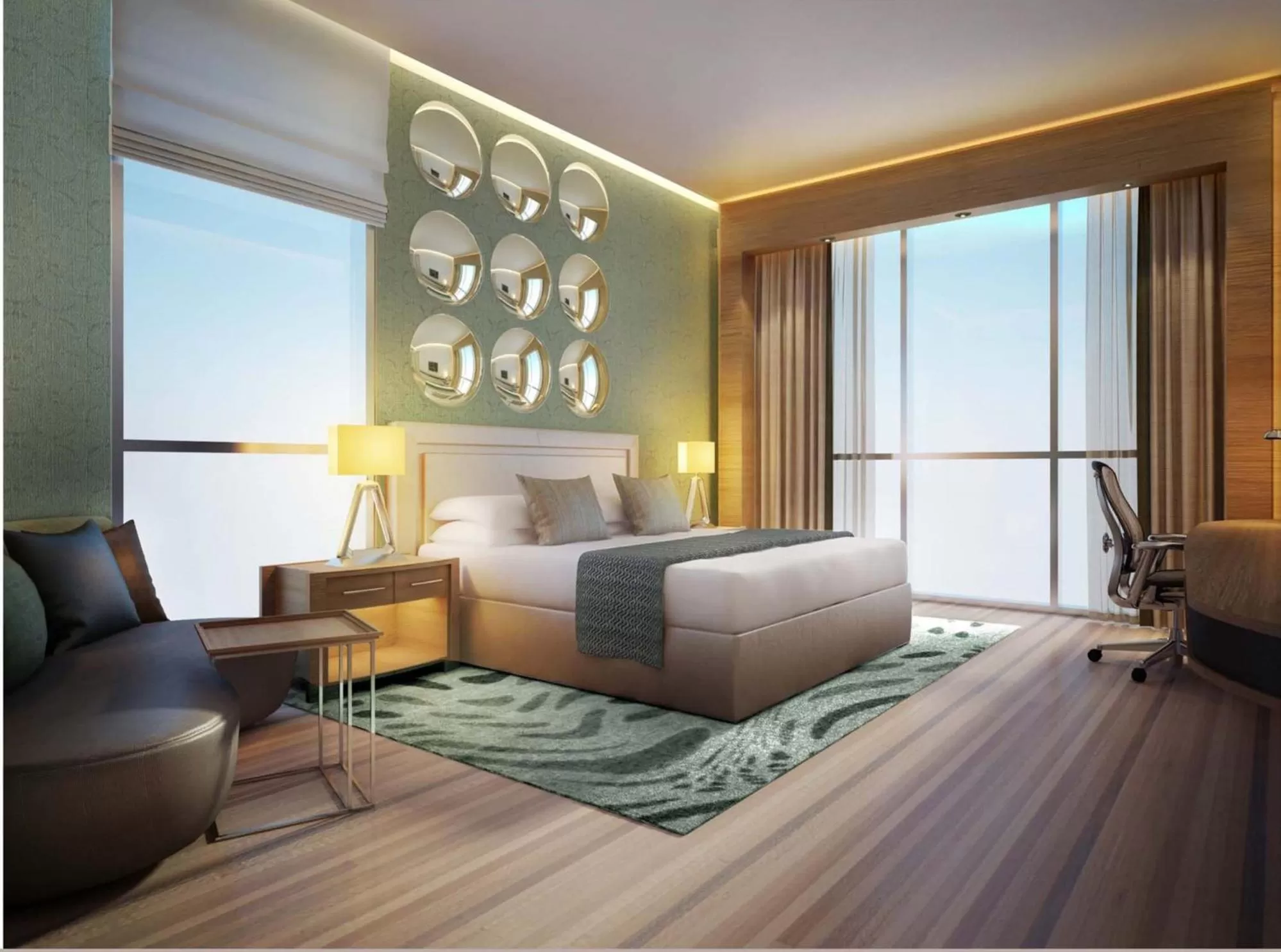 Bedroom, Bed in Royal M Hotel Abu Dhabi by Gewan