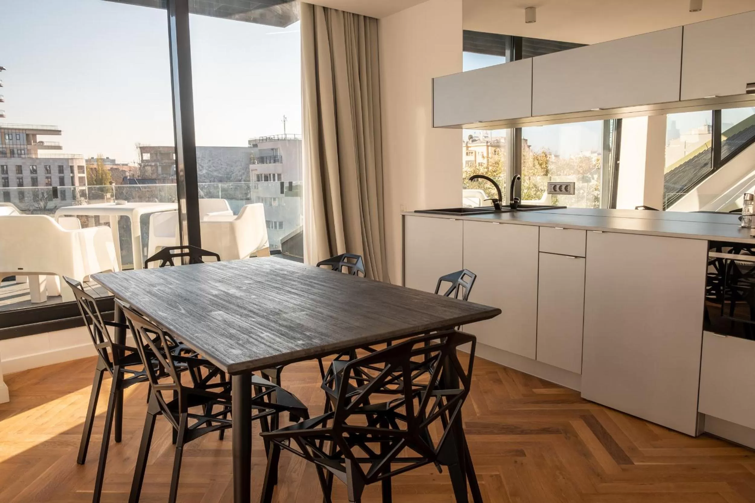 Kitchen or kitchenette in Aparthotel Blend City Center