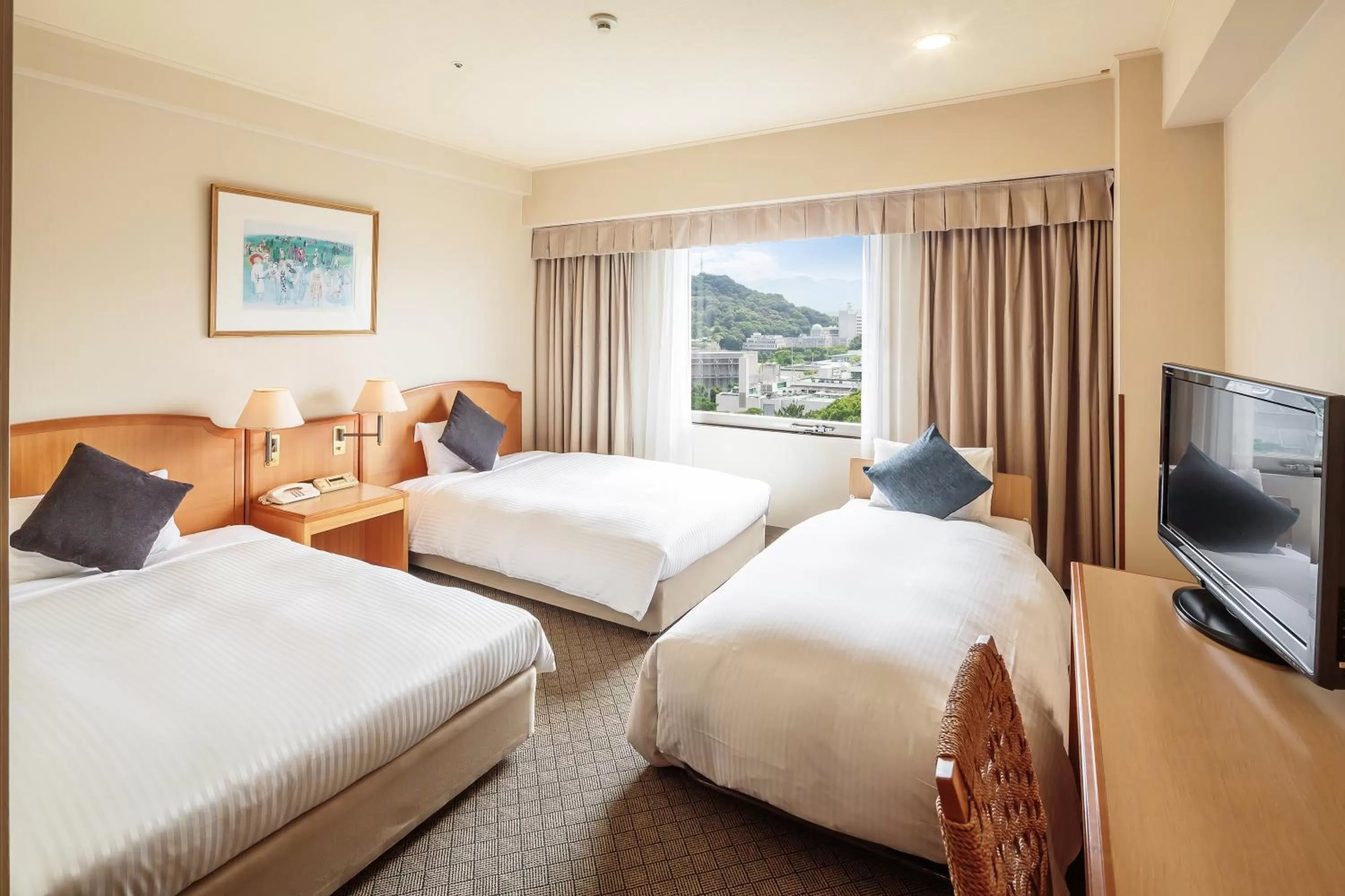 Photo of the whole room, Bed in HOTEL MYSTAYS Matsuyama