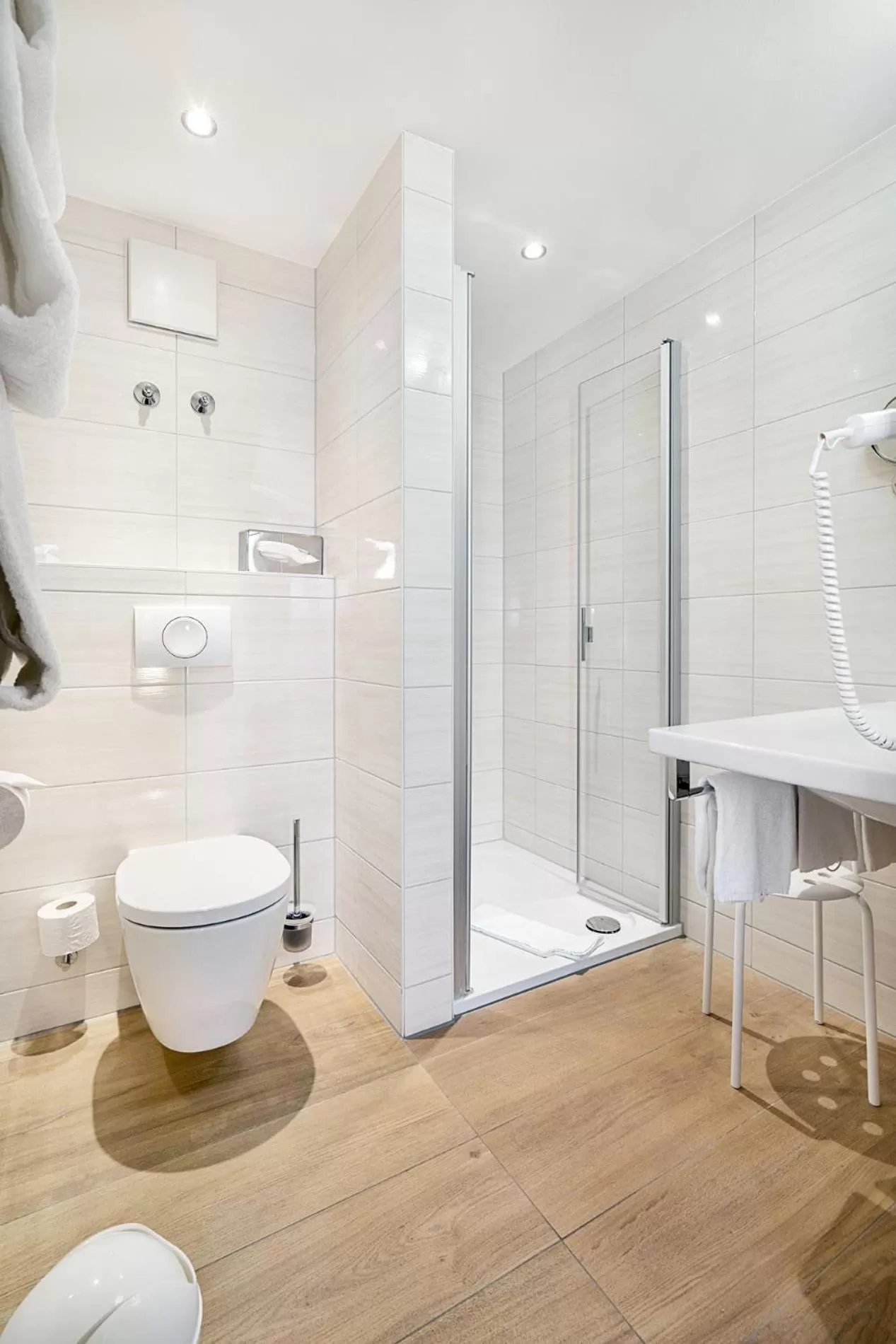 Shower in Hotel Rappen Rothenburg ob der Tauber