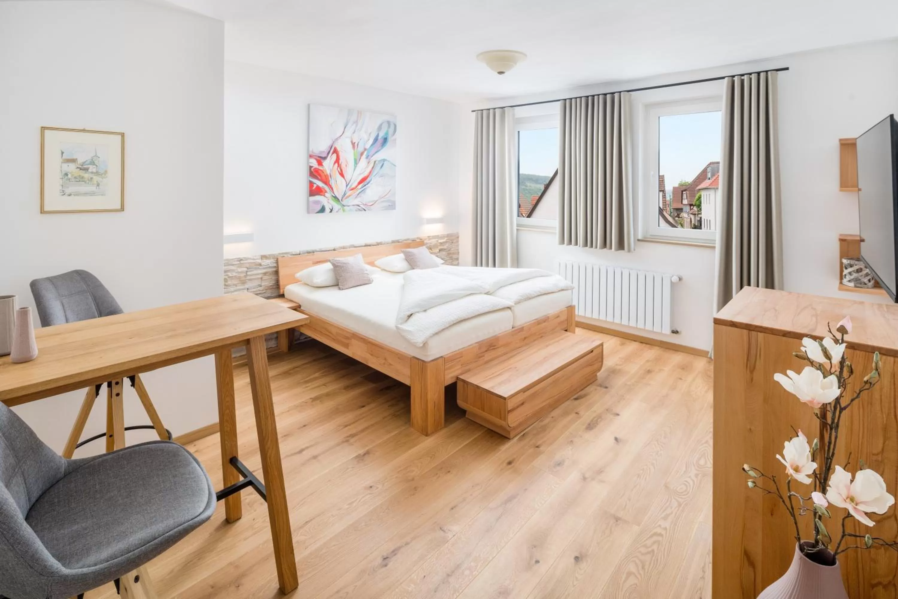 Bedroom, Bed in Landhotel Löwen