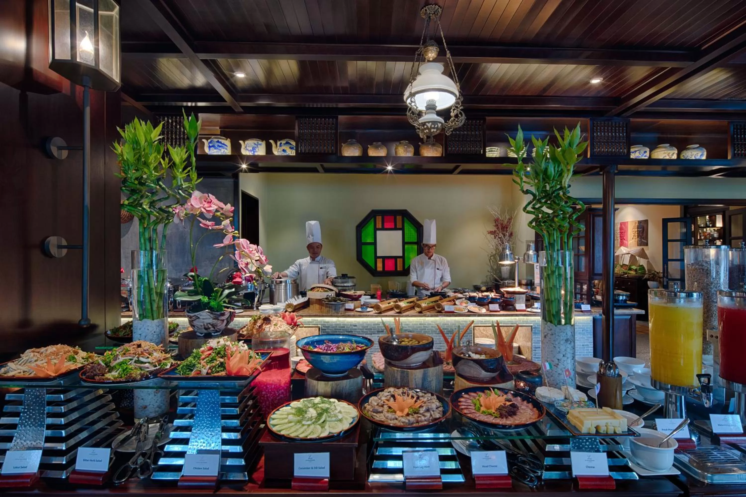 Buffet breakfast in Little Riverside Hoi An . A Luxury Hotel & Spa