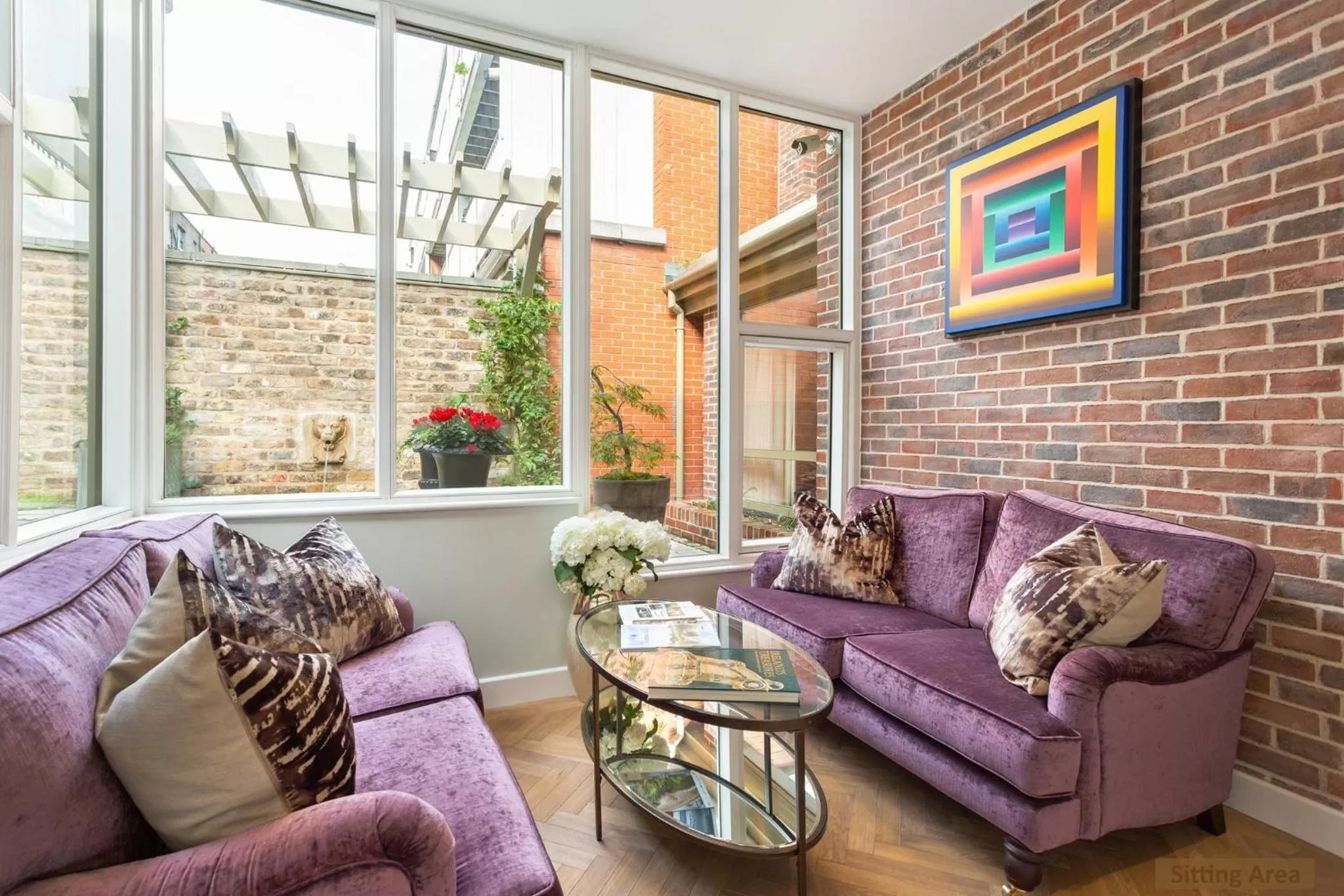 Seating area in Gardiner Lodge