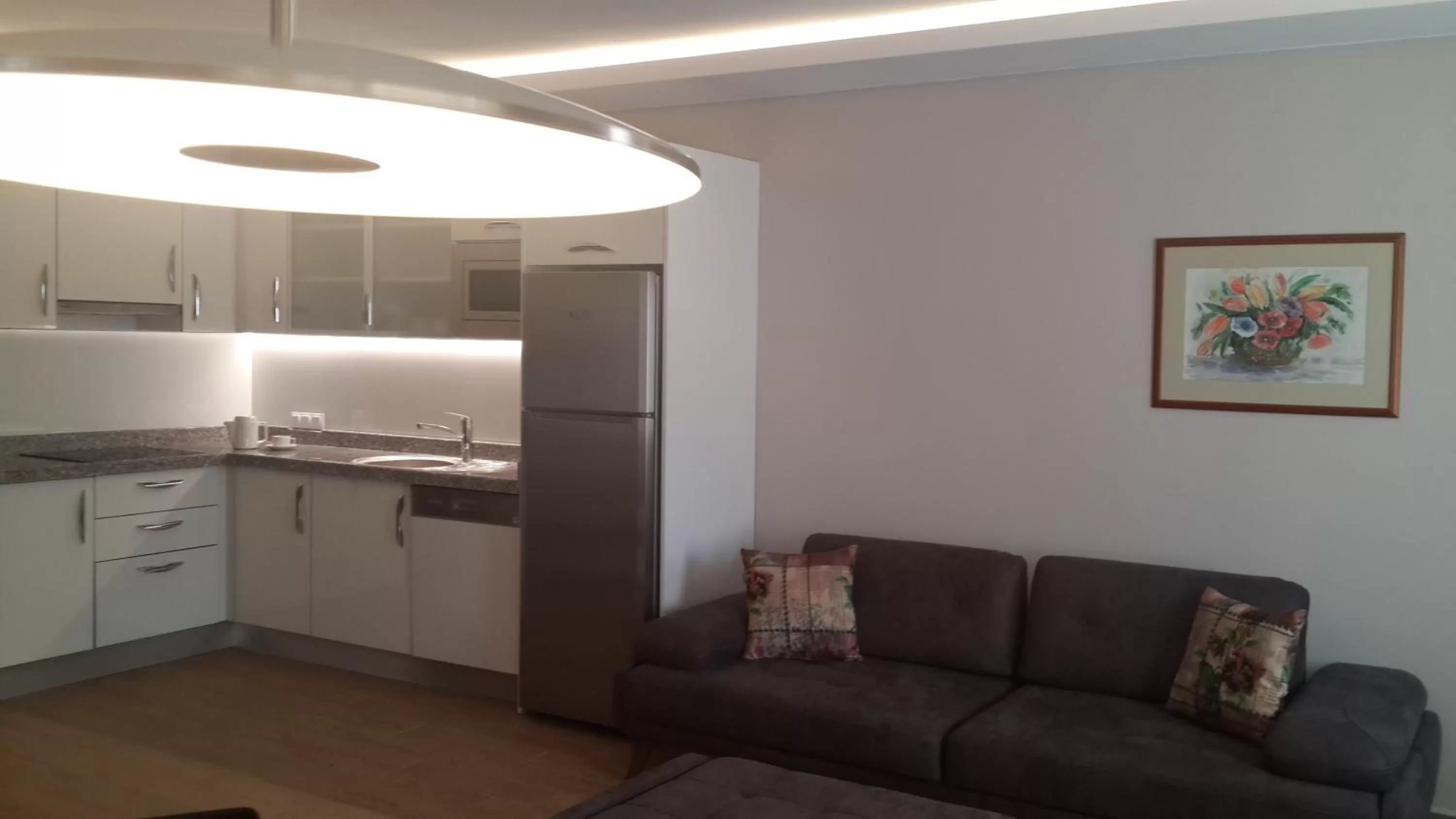 Kitchen or kitchenette in Sun Garden Apart Hotel