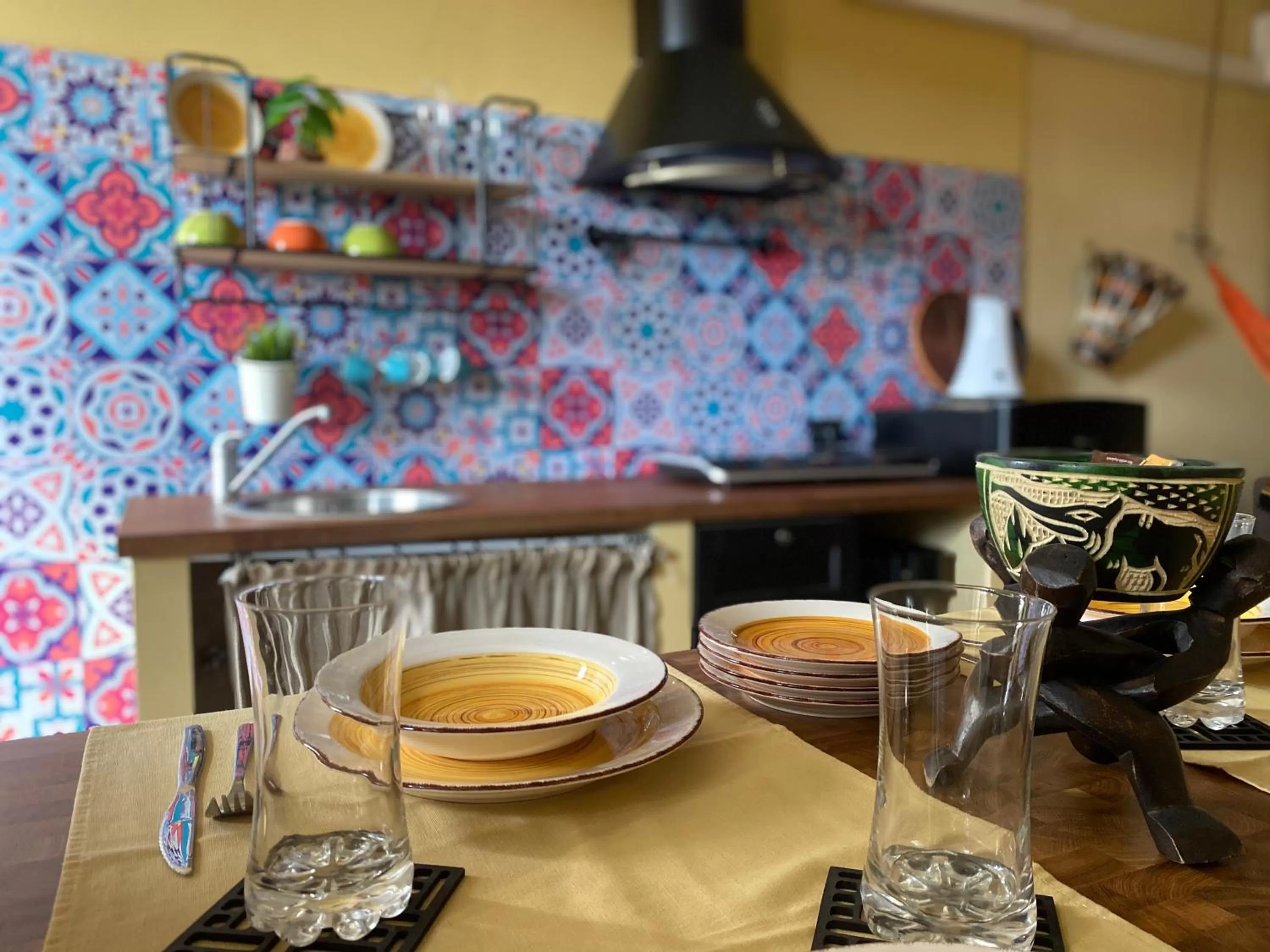 Dining area in La Chiocciola