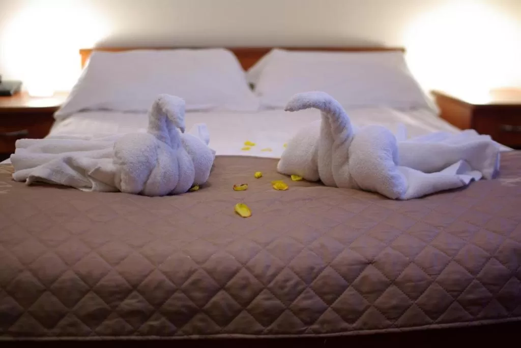 Bed in Hotel Vistula