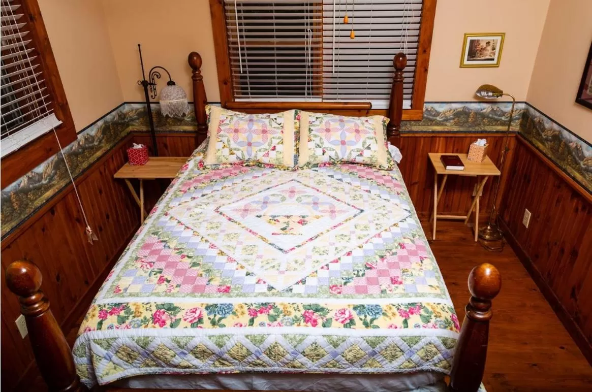 View (from property/room), Bed in Mountain Aire Cottages, Inn, & Glamping