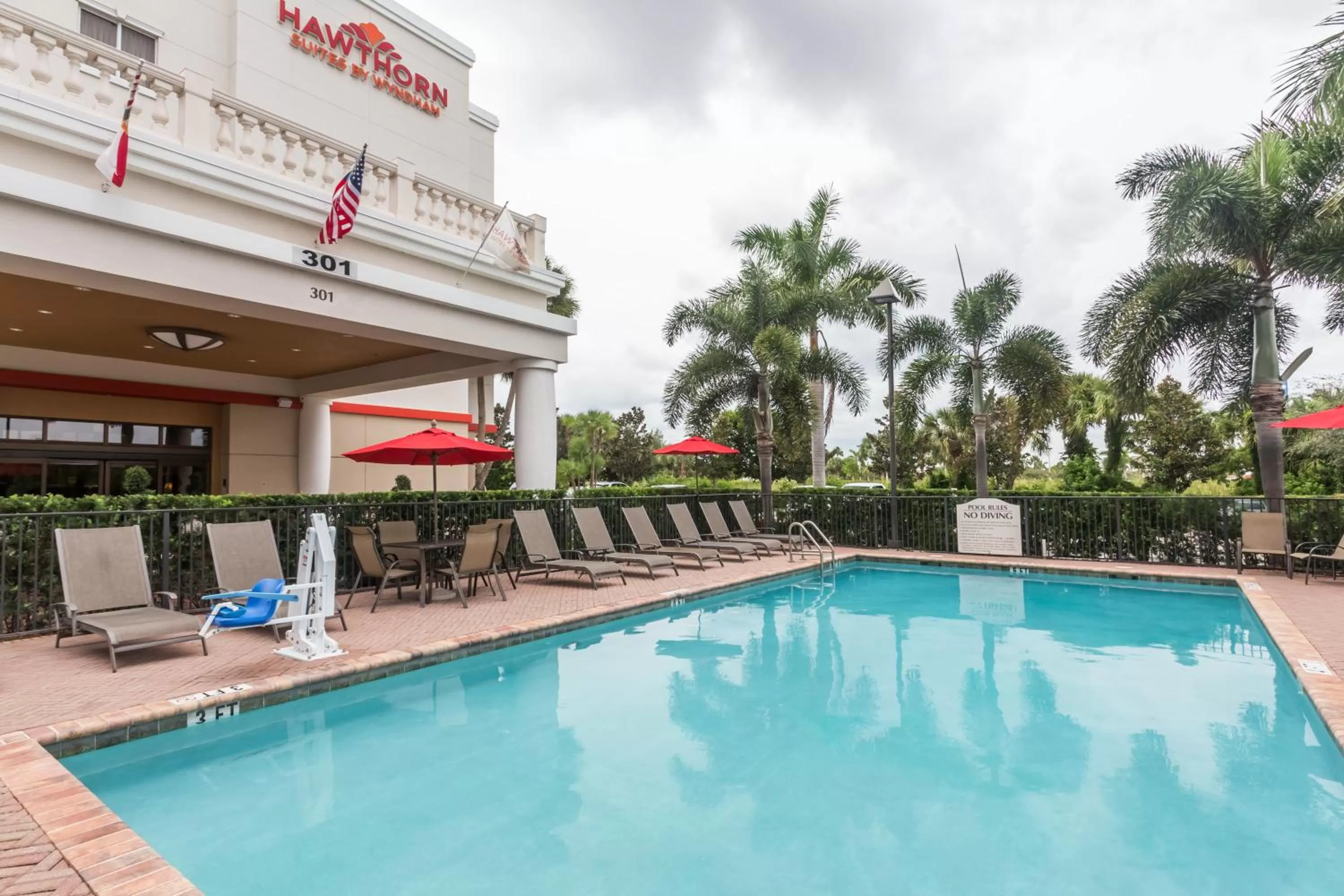 Swimming pool in Hawthorn Extended Stay by Wyndham West Palm Beach