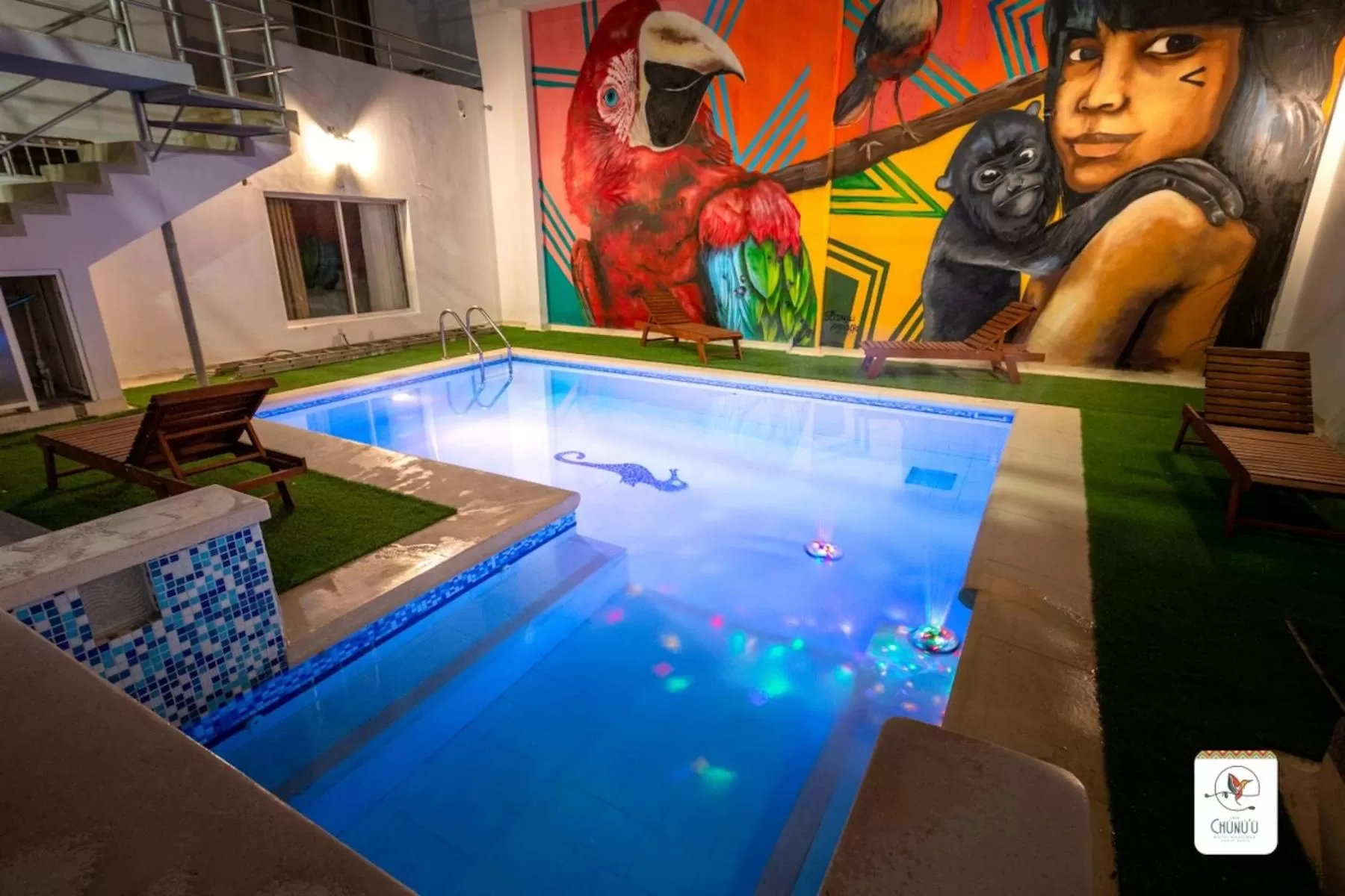 Pool view in Hotel Boutique Casa chunuu Santa Marta