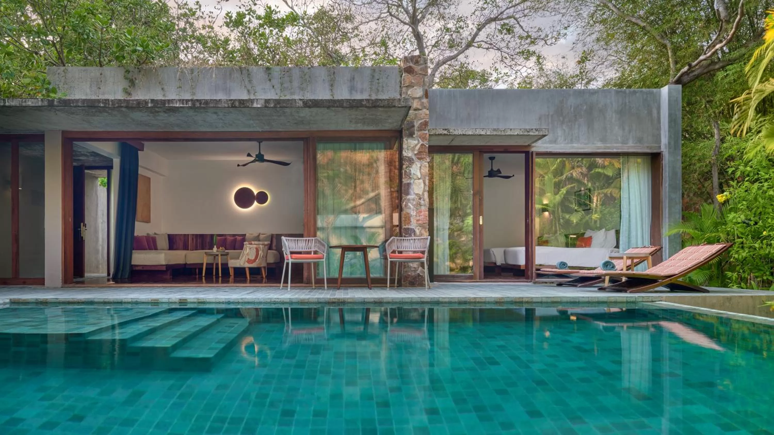 Pool view in Templation Hotel