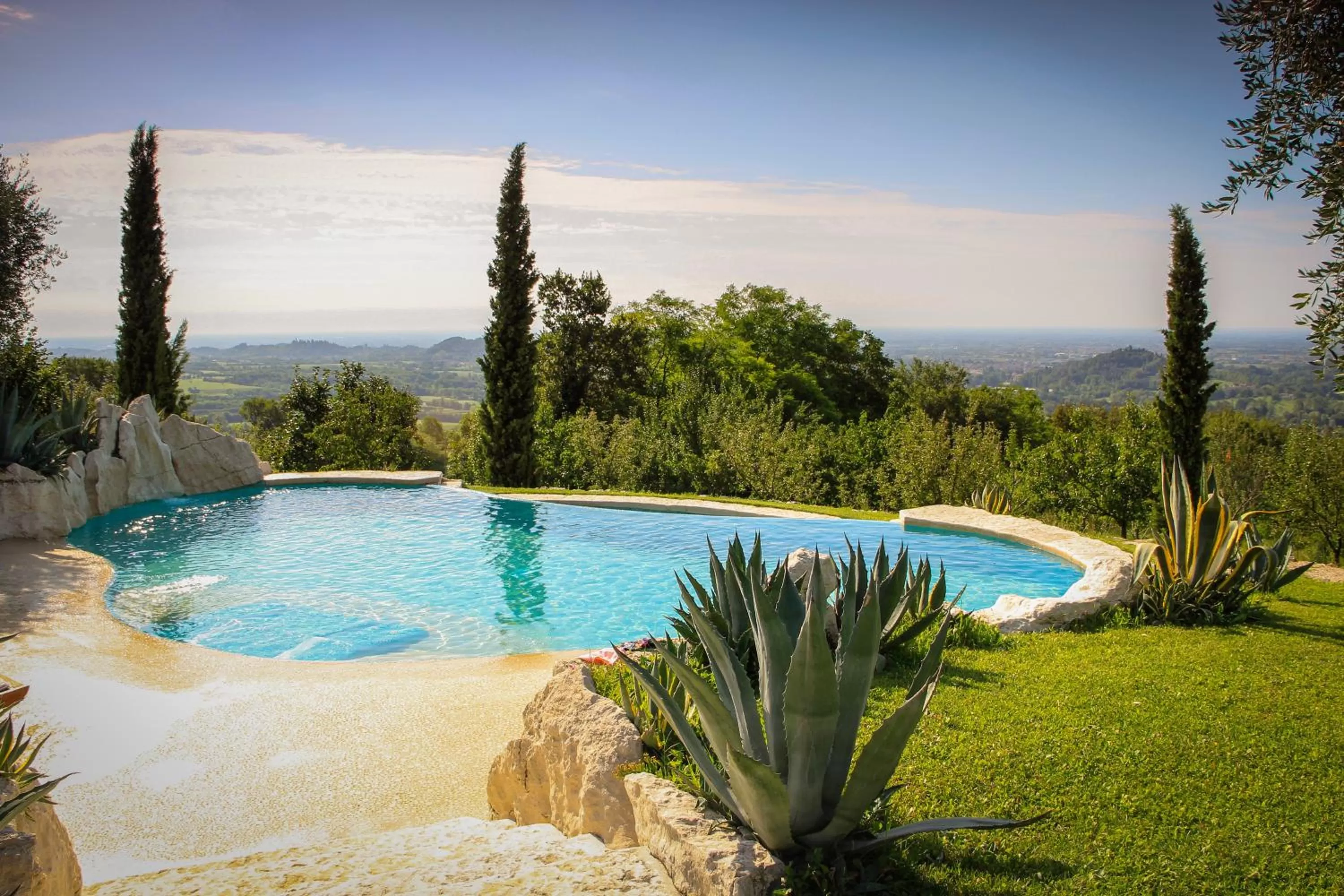 Pool view in B&B LE AGAVI