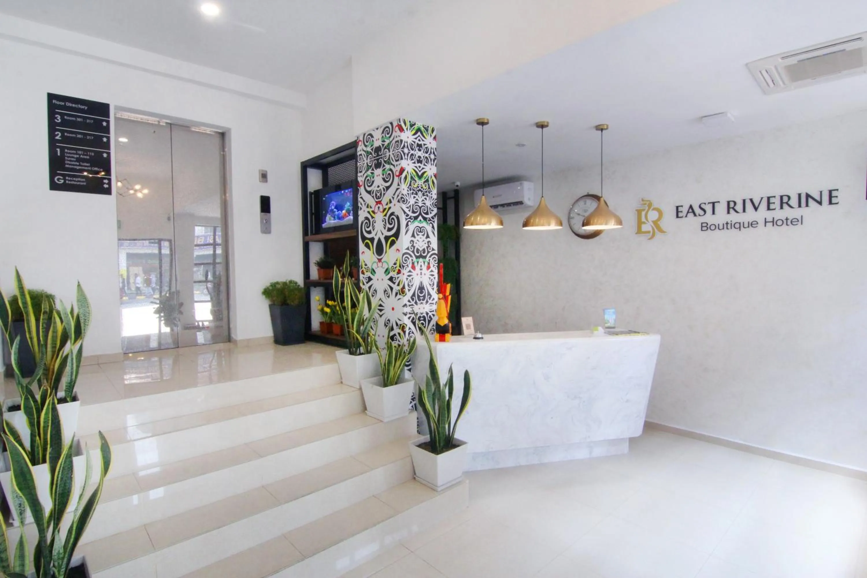 Lobby or reception in East Riverine Boutique Hotel