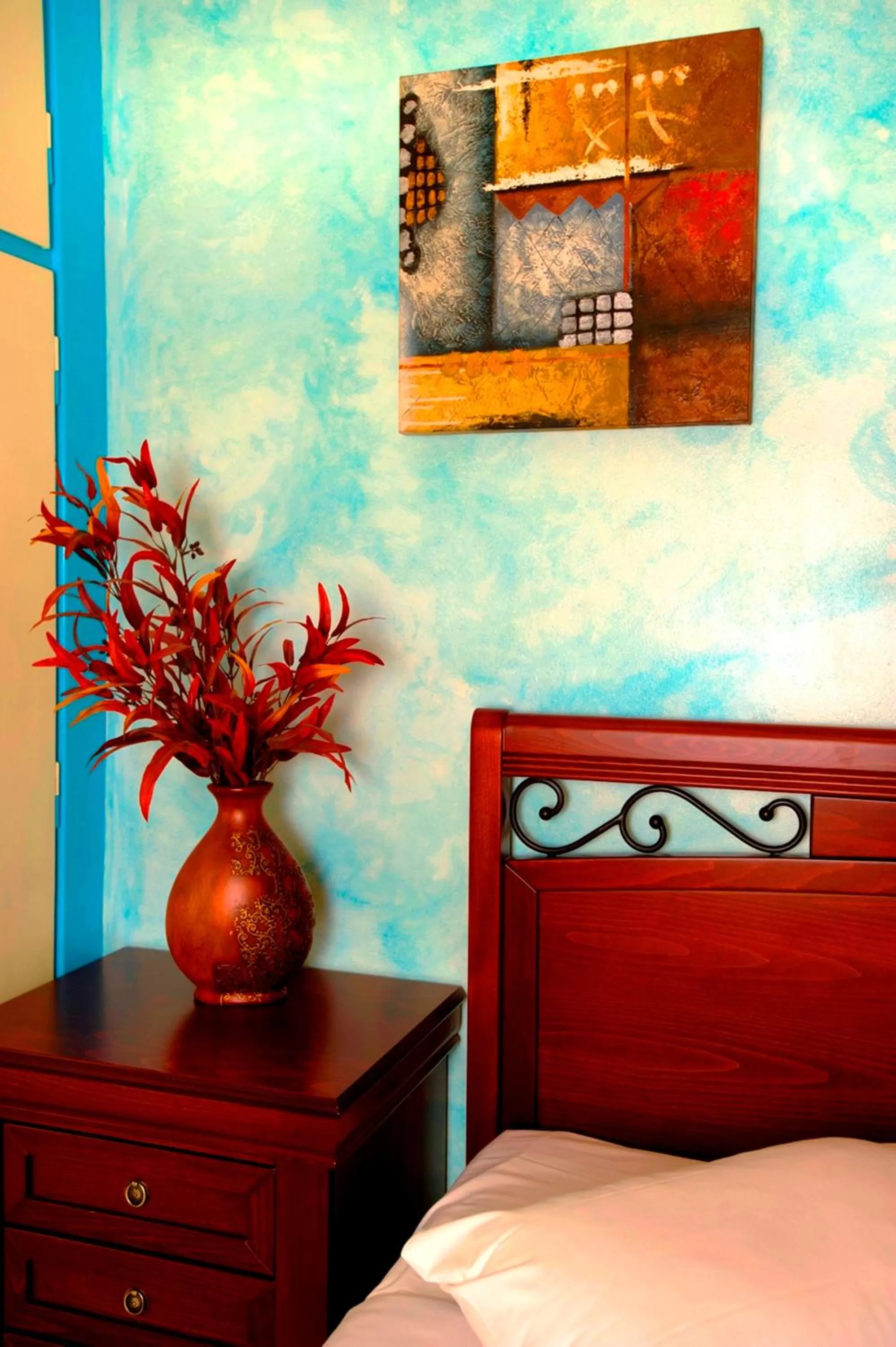 Bed in Pergamos Hotel