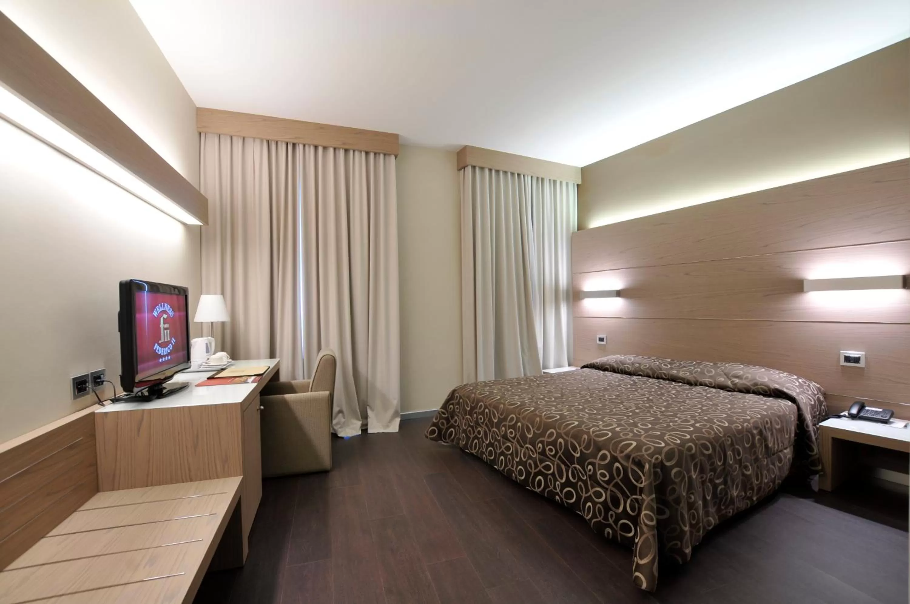 Bed in Hotel Federico II