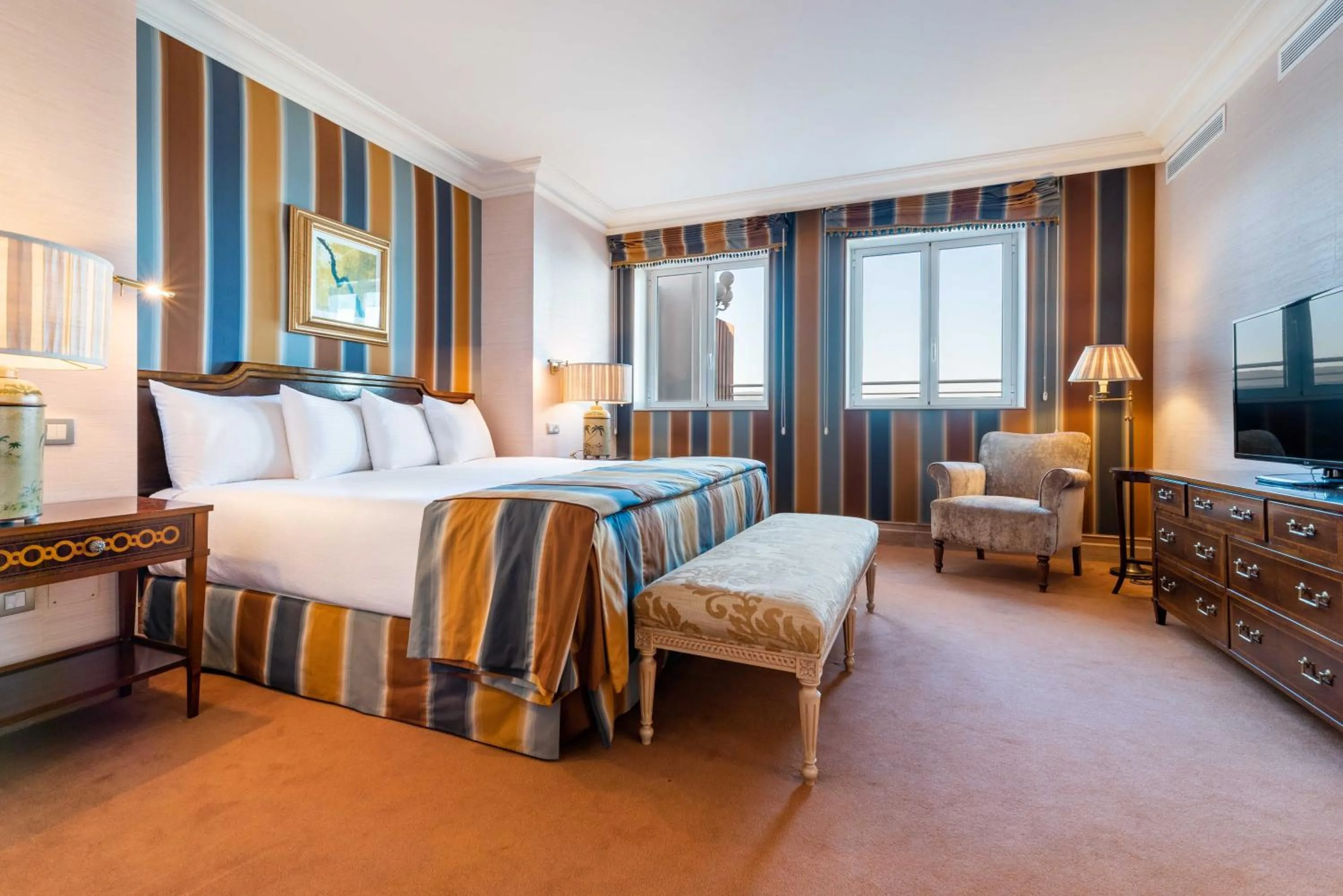 Decorative detail, Bed in Eurostars Gran Hotel La Toja