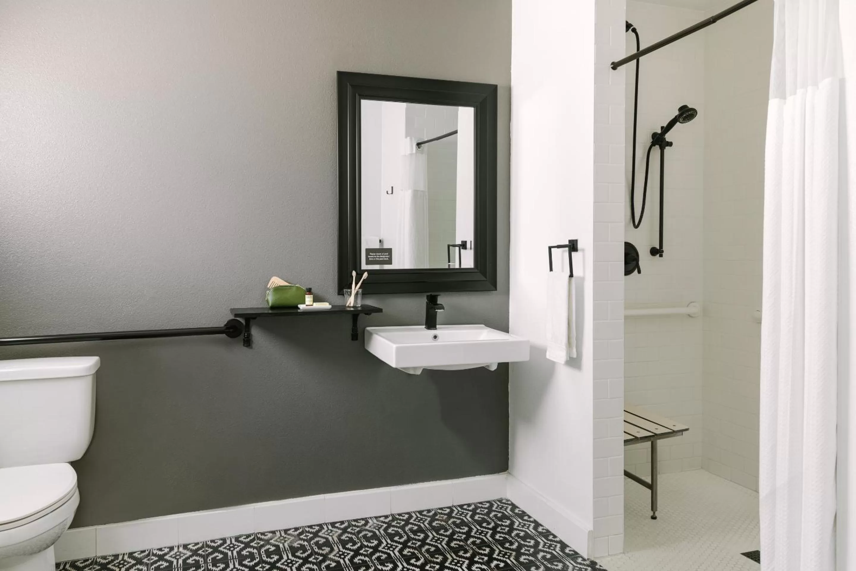 Living room, Bathroom in The V powered by Sonder