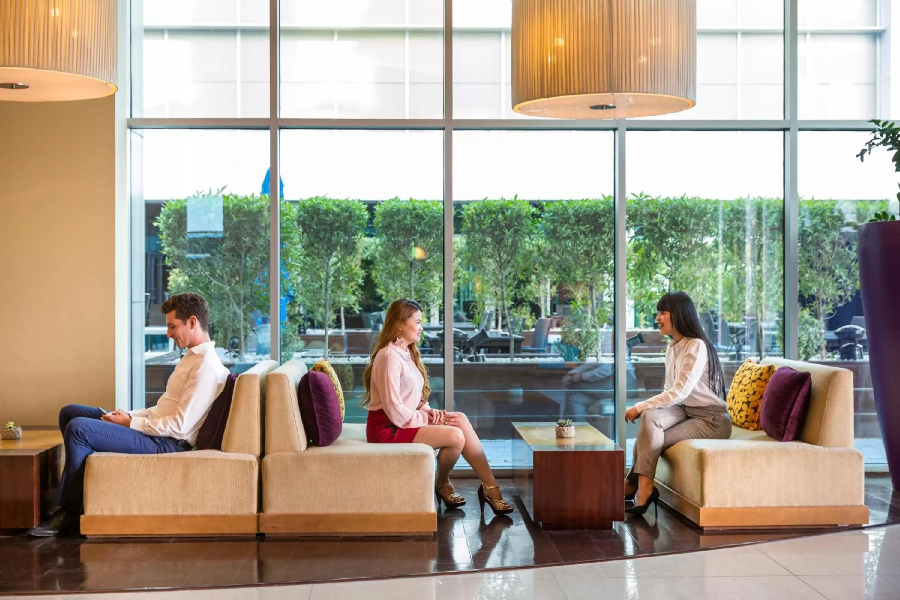 People in Novotel Suites Mall Avenue Dubai